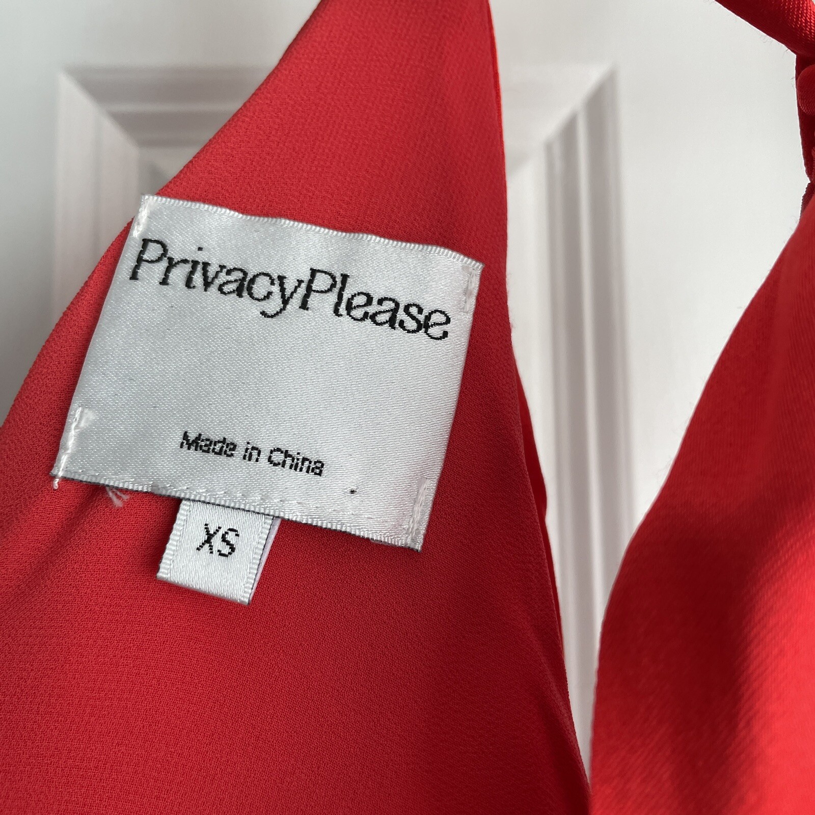 Privacy Please Bennette Halter Mini Dress With Ruffles in Grenadine Red sz XS
