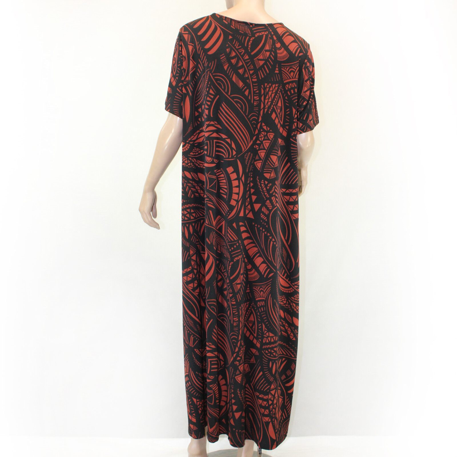 Catherines Plus Size Black/Brown/White V-Neck MAXI DRESS 2X, 22/24W