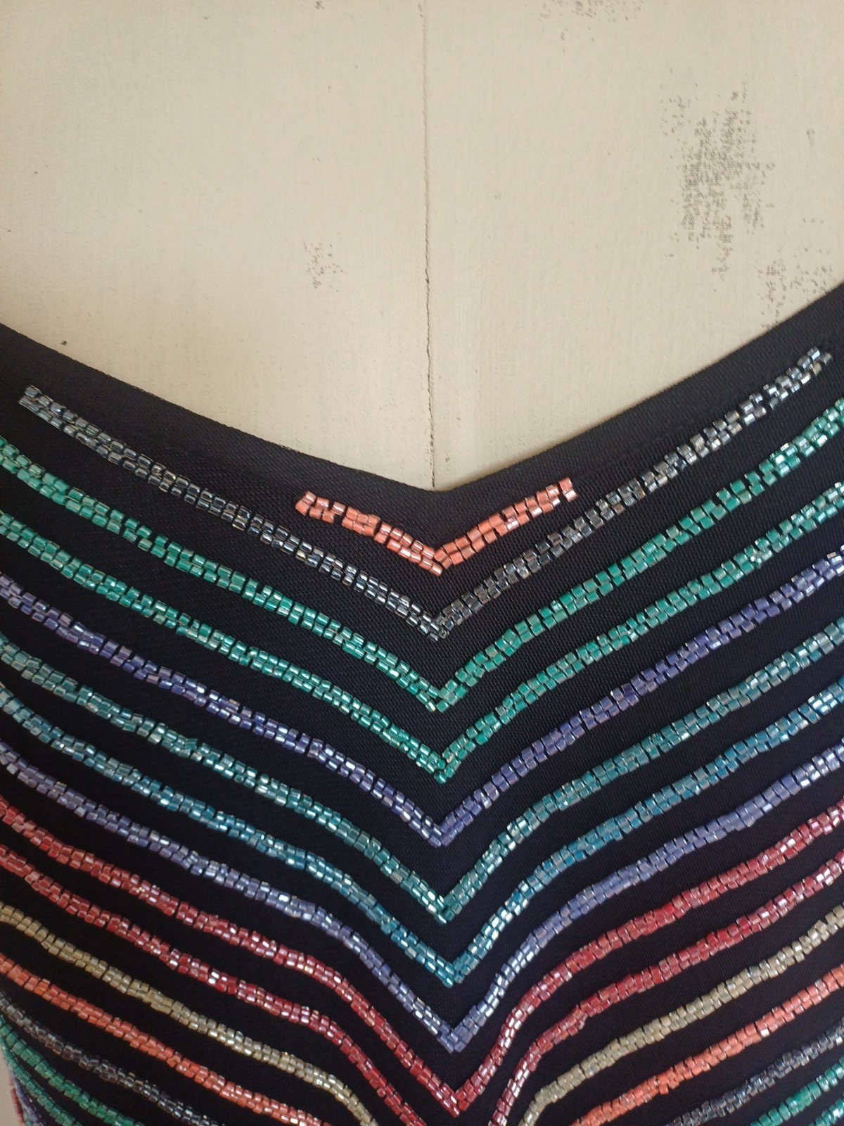 Monsoon Limited Edition Rainbow Beaded Dress UK 12 Y2K Festival Party Boho