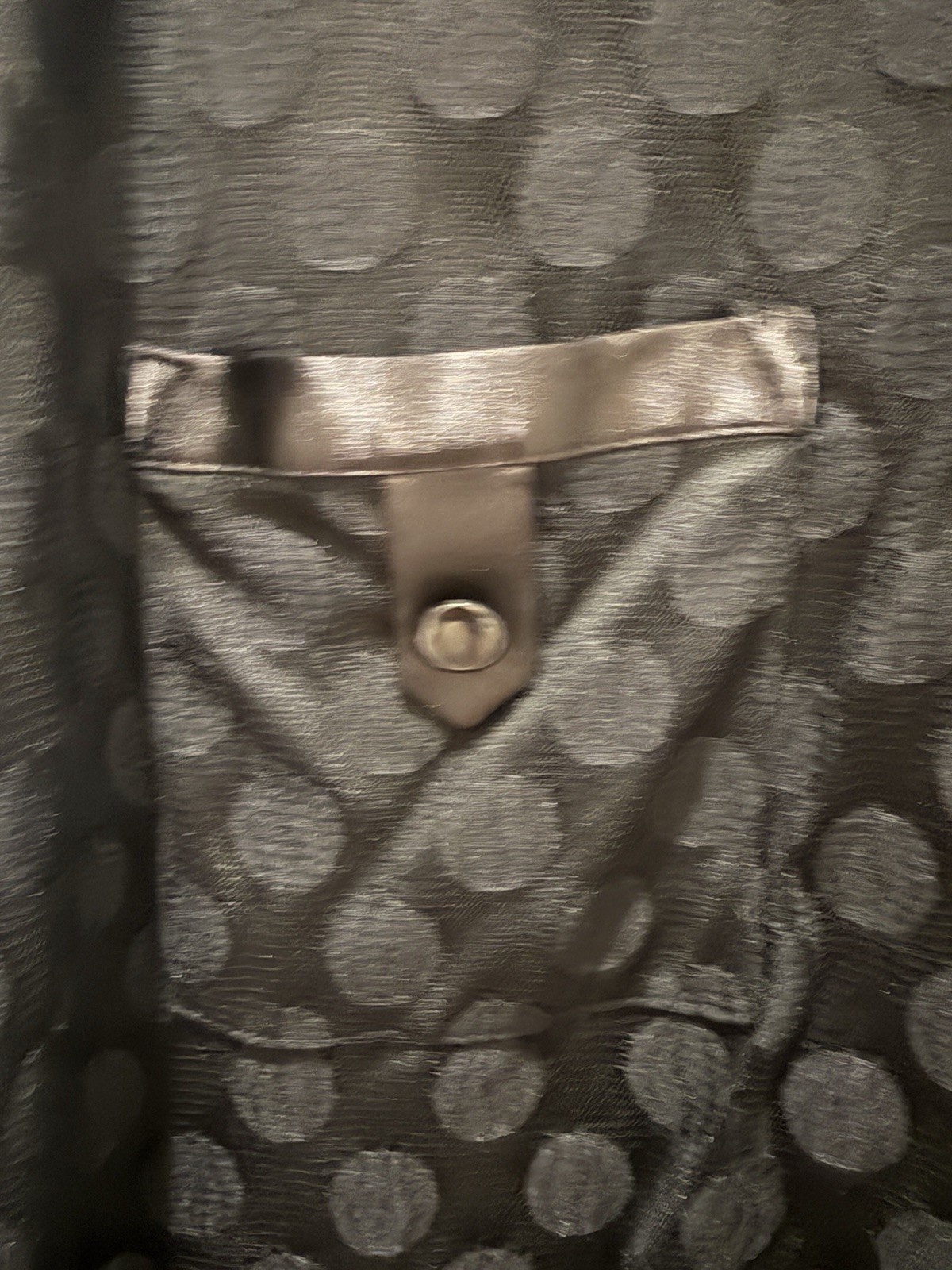 En Focus Studio Black Polka Dot Shift Dress 8 Chiffon Pockets Button
