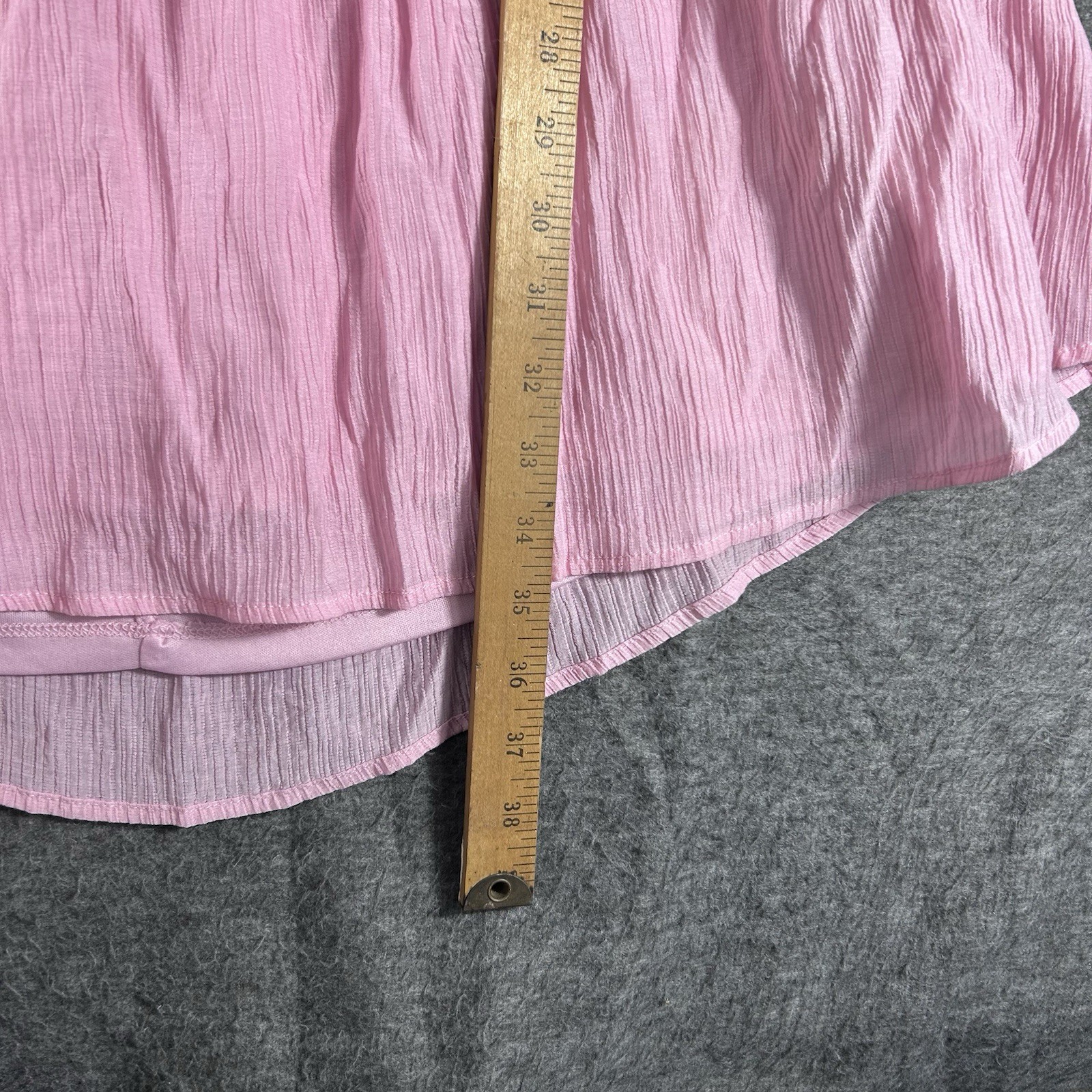 NWT Blu Pepper Size L Pink Open Tie Back Summer Beach Lined Ruffle Sleeve