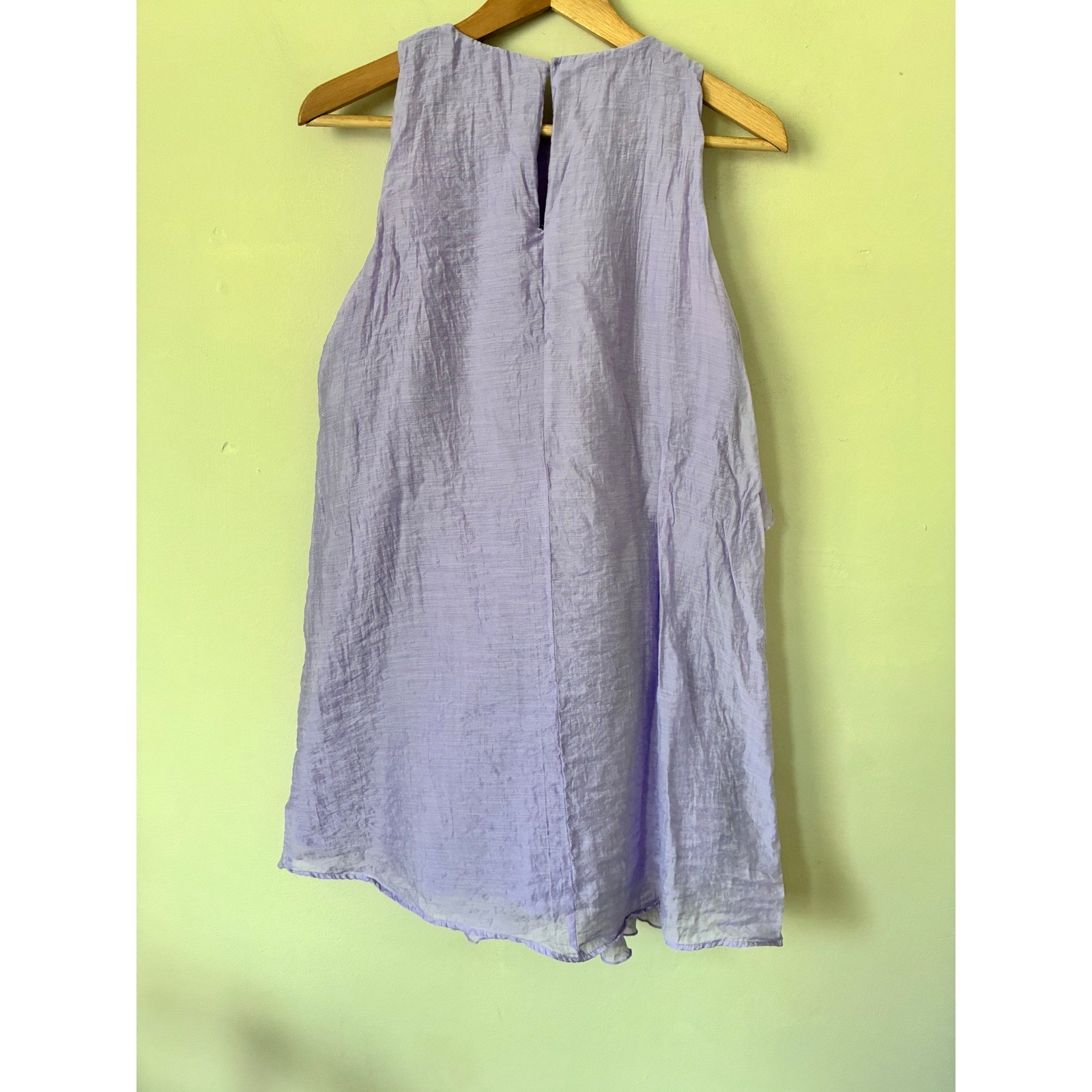 Zara Lilac Purple Tiered Ruffle Sleeveless Mini Dress Size Medium Lavender boho