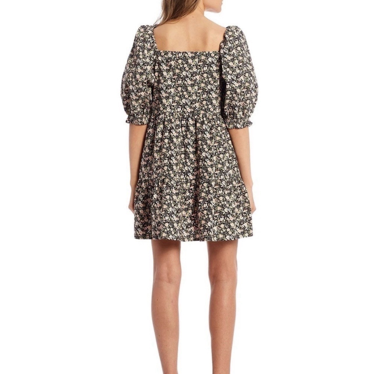 Levi’s Floral Cottagecore Mini Dress Women’s Small Cotton Puff Sleeve Prairie