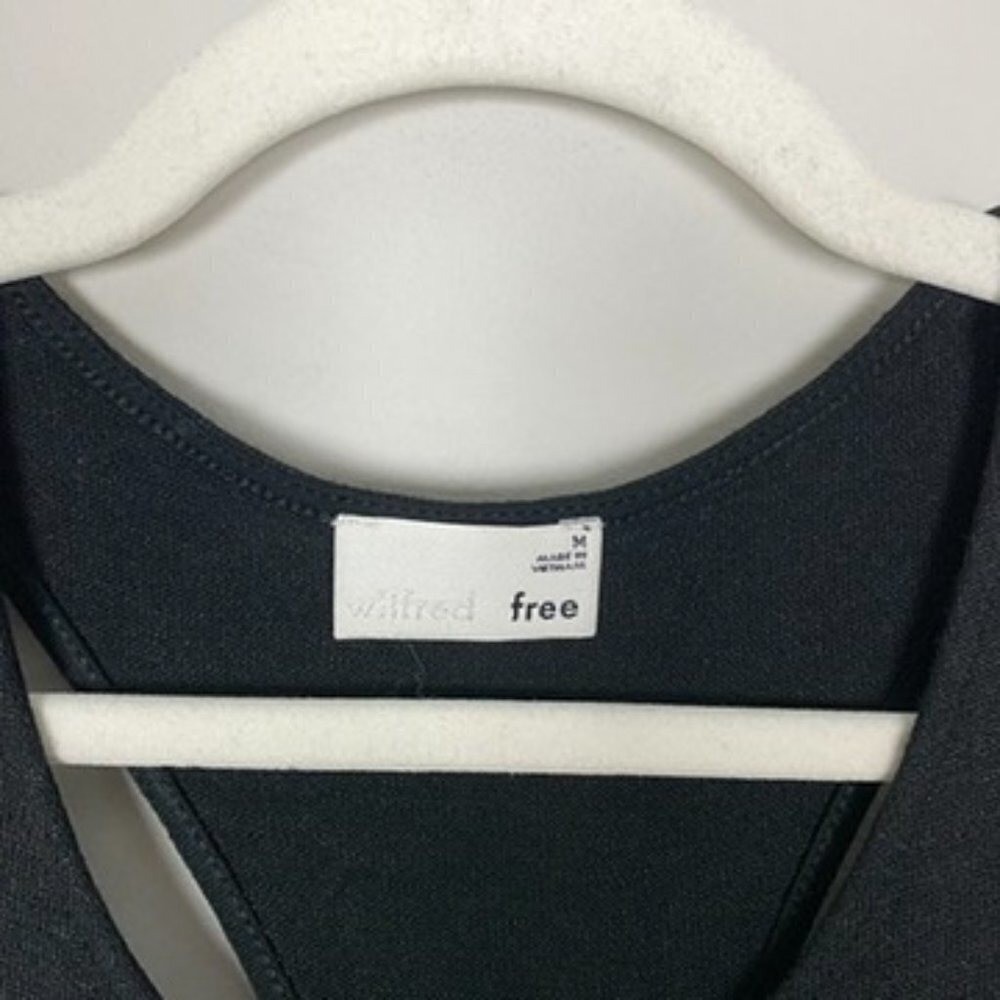 Wilfred Free Lightweight Knit Tank Sleeveless Midi Dress Womens Medium Black