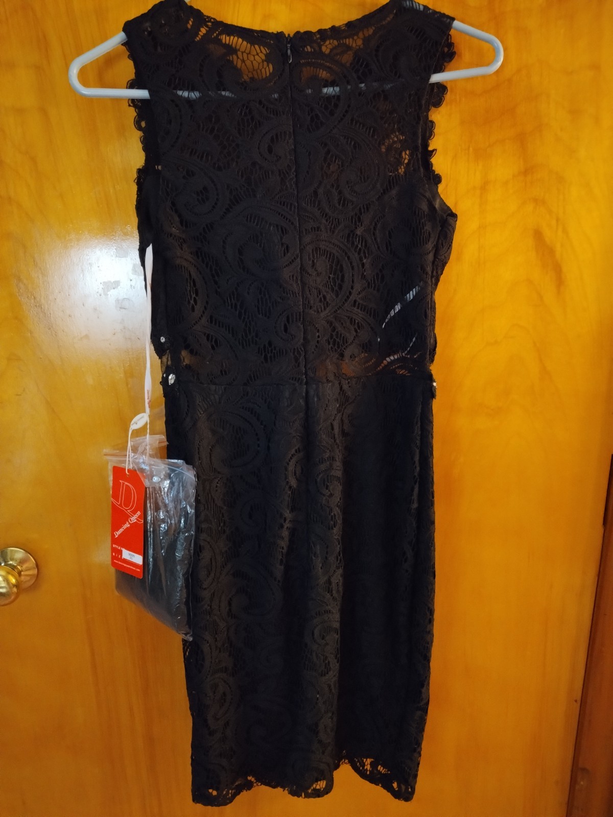 Dancing Queen Black Lace Sleeveless Dress Special Occasion Rhinestones NWT XS