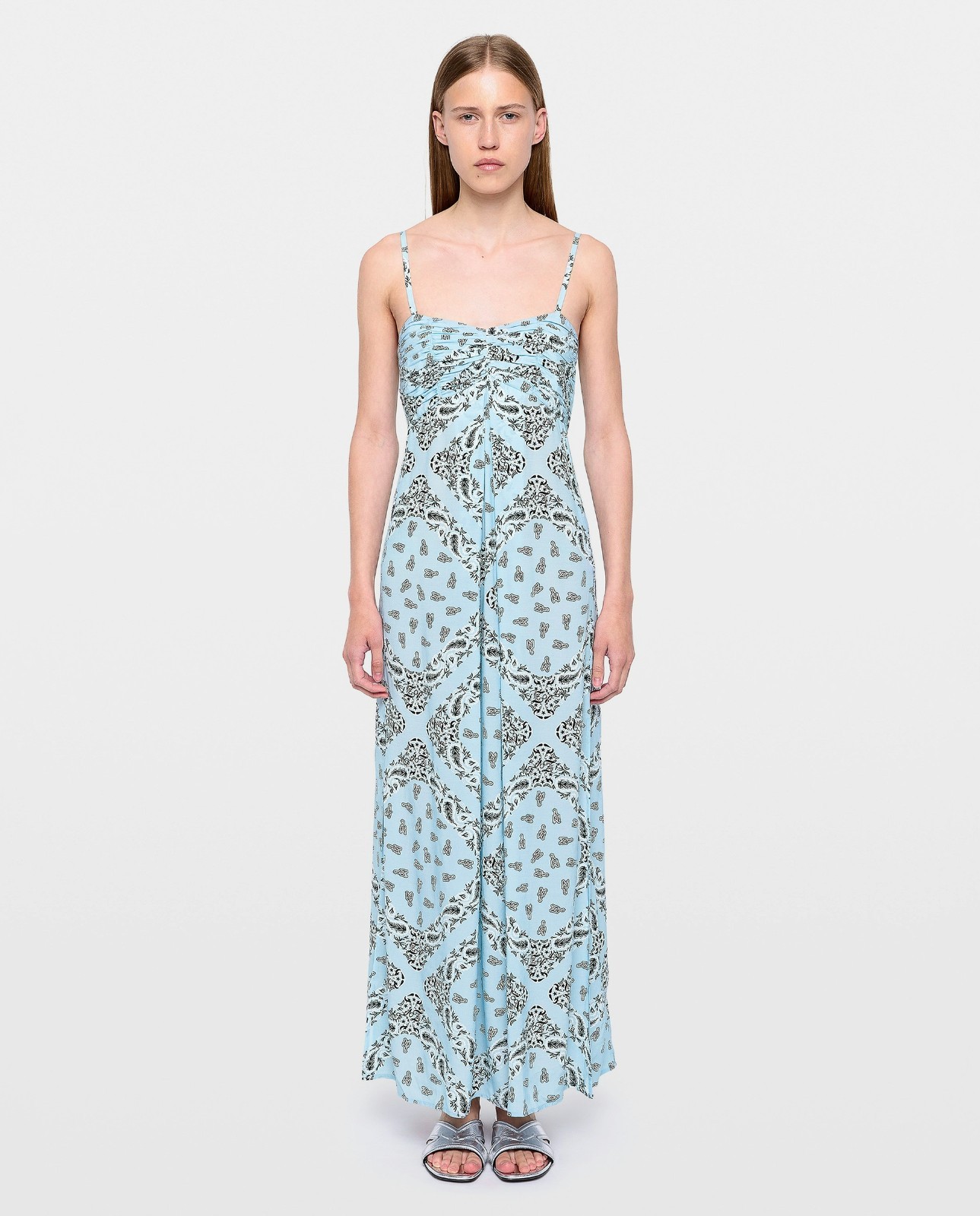 Women Zadig&Voltaire Tube Top Floral Bohemia Beach Backless Straps Dress XS-L