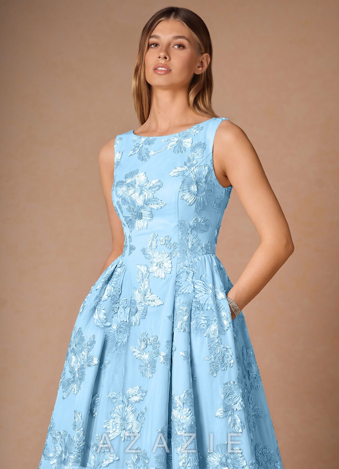 Casey Cloud White Midi Dress-AZAZIE|26092