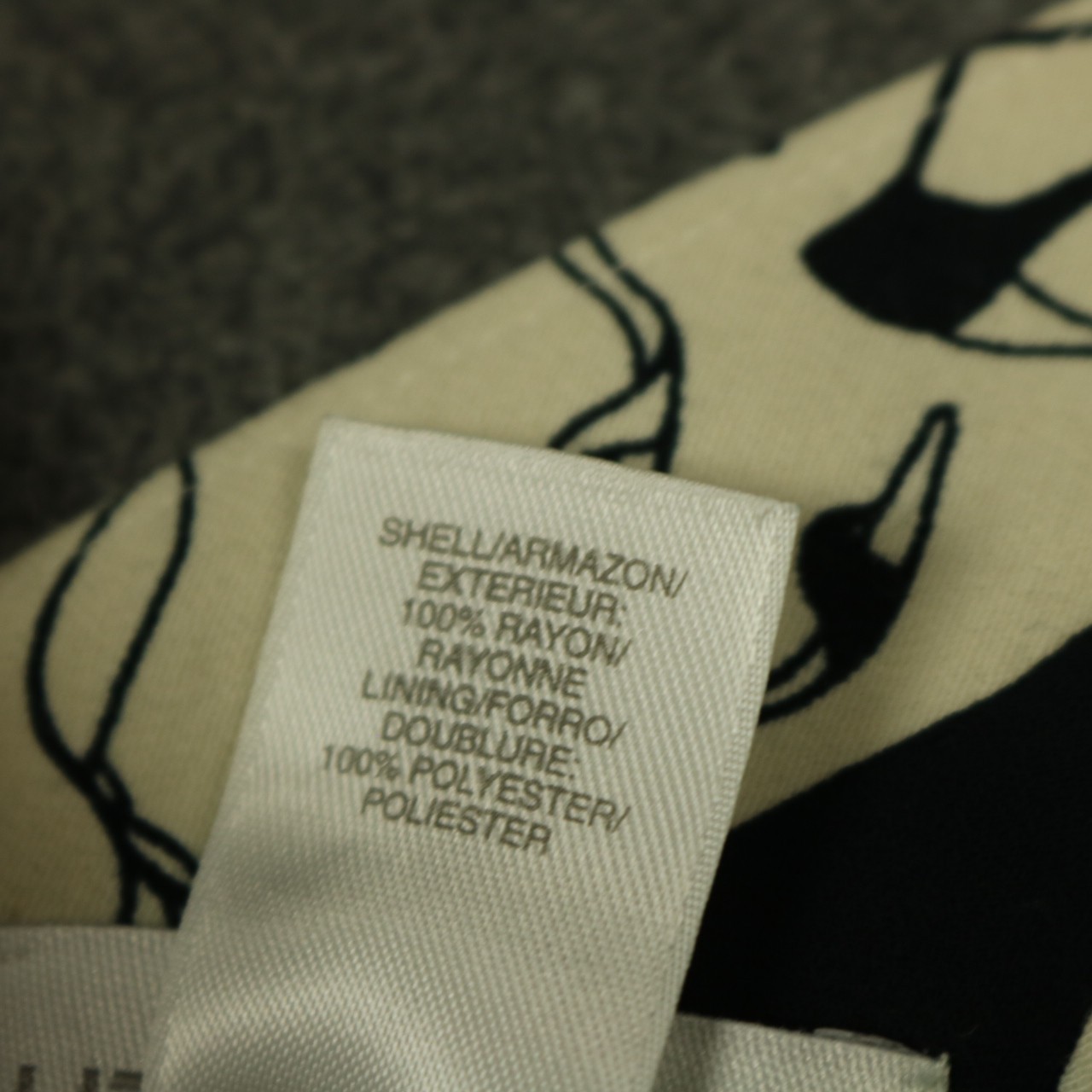 Liz Claiborne Shoes Print V-Neck Knee-Length Dress Short Sleeve Black & White 6