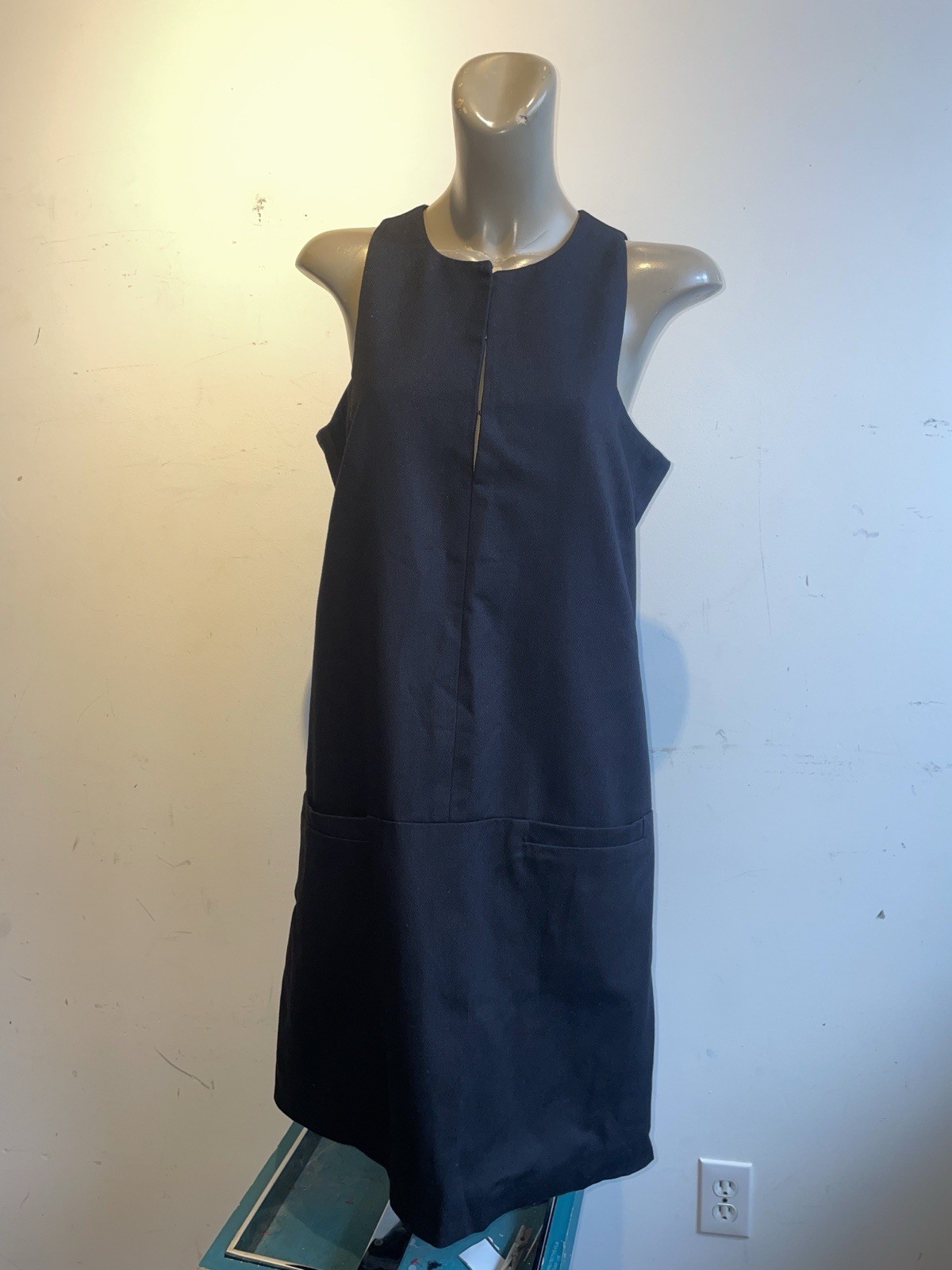 Emerson Fry Sleeveless A Line Mod Mini Dress Black