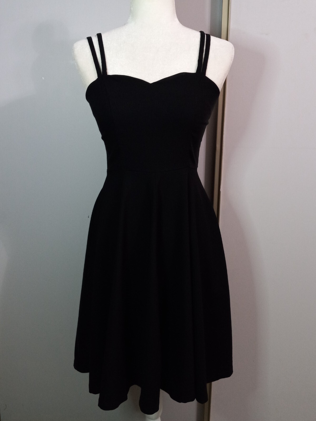 Gown Town Small Black Fit n Flare Dance Occasion Retro School Dress