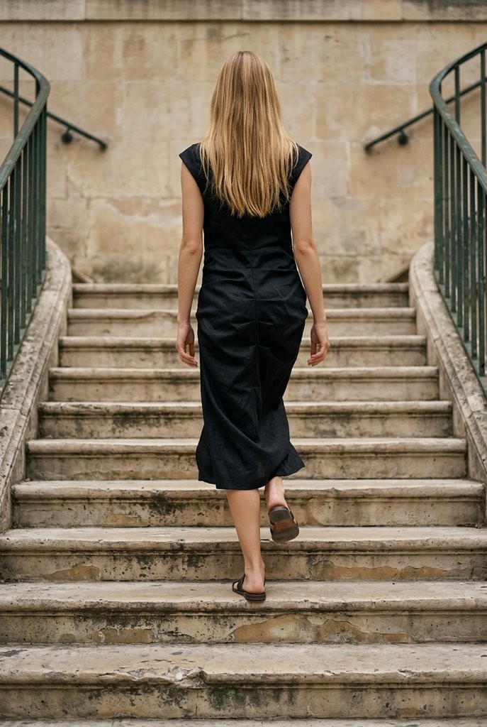 XSCAPE Black Sleeveless Ruffle Neck Dress