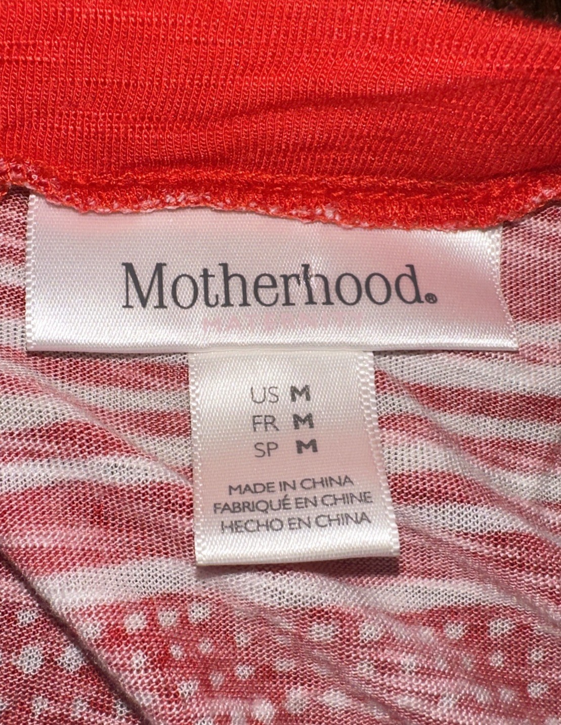 Motherhood Maternity Red/white Striped Halter Maxi Dress Sz M