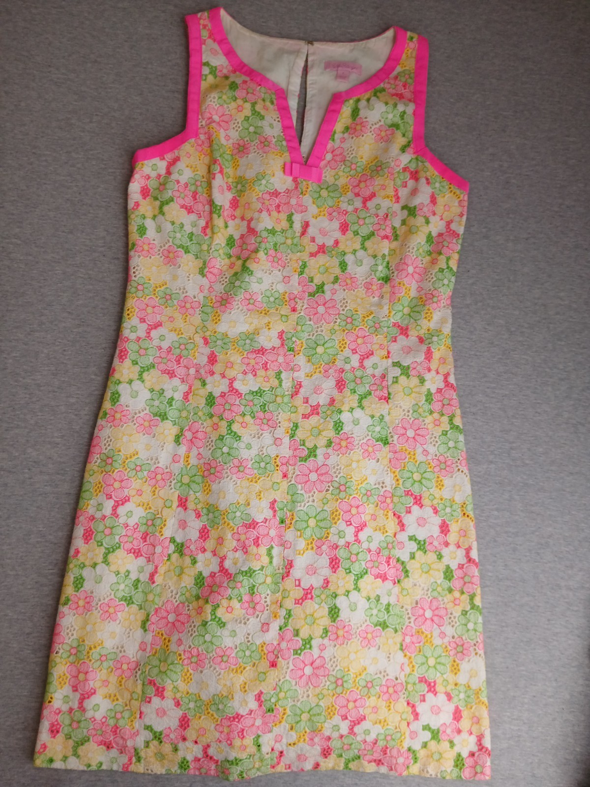Lilly Pulitzer Dress 6 Shift Crochet Lace Resort Beach Cruise Mini Vacation