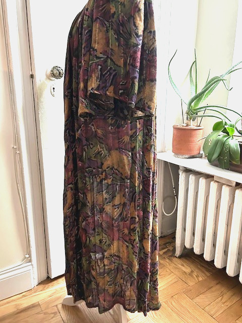 Vtg. Silk Blend woven dress from Turkey, Med/Large