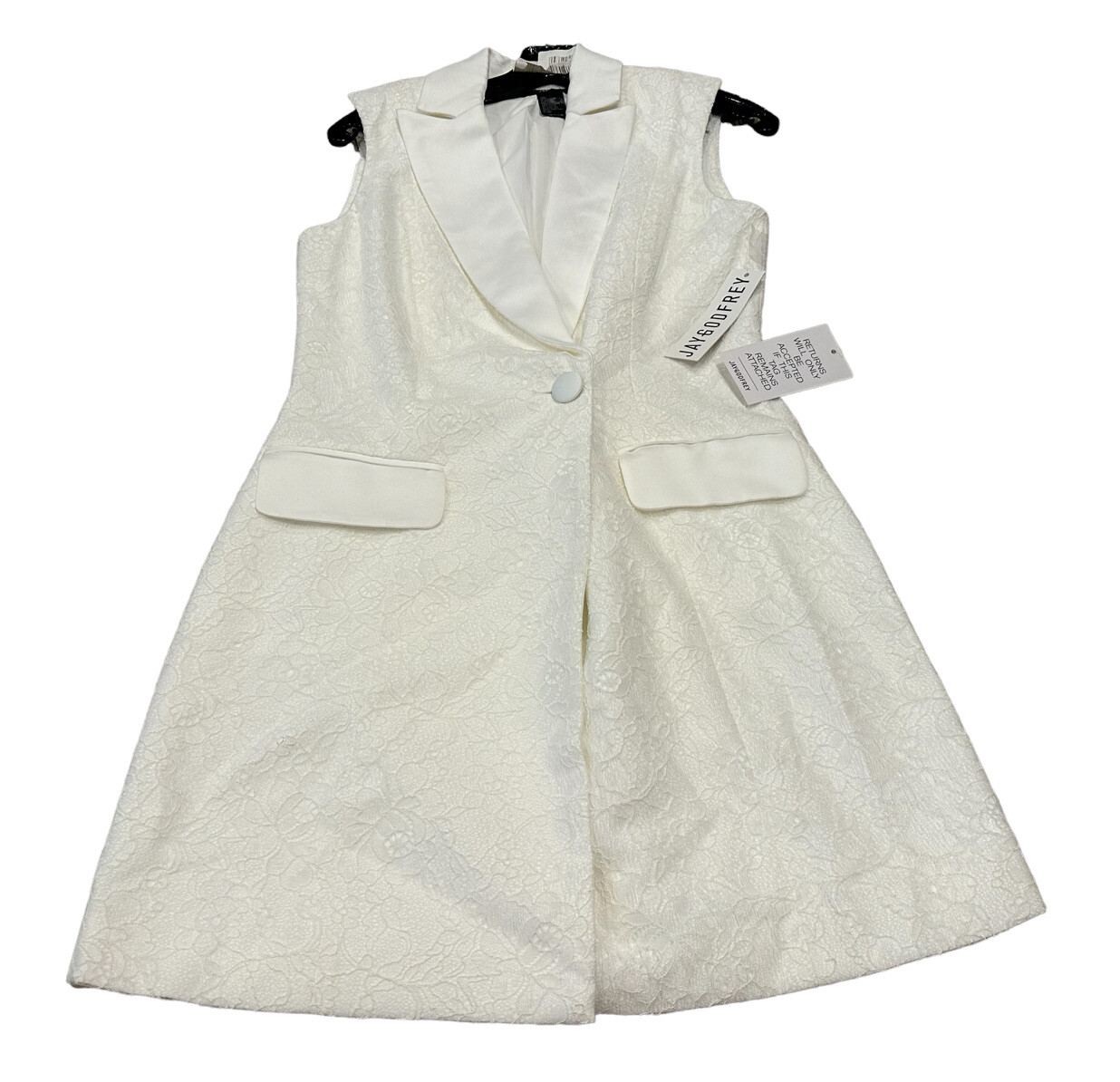 NEW Jay Godfrey Womens Angel White Notch Neck Party Cocktail Dress Size 6 NWT