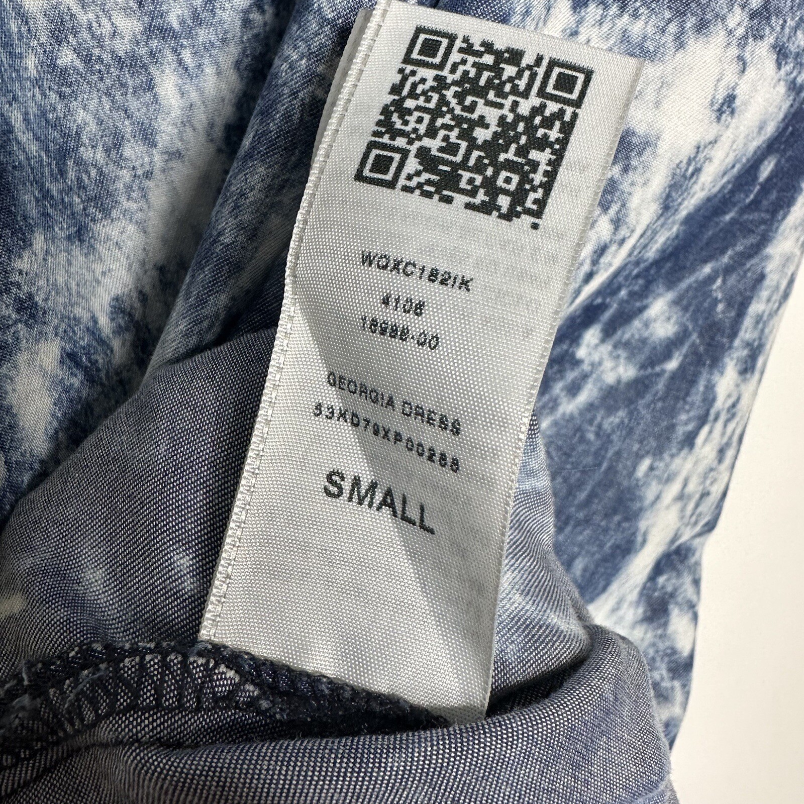 True Religion Georgia Chambray Button Down Dress Women’s Blue White Small Petite