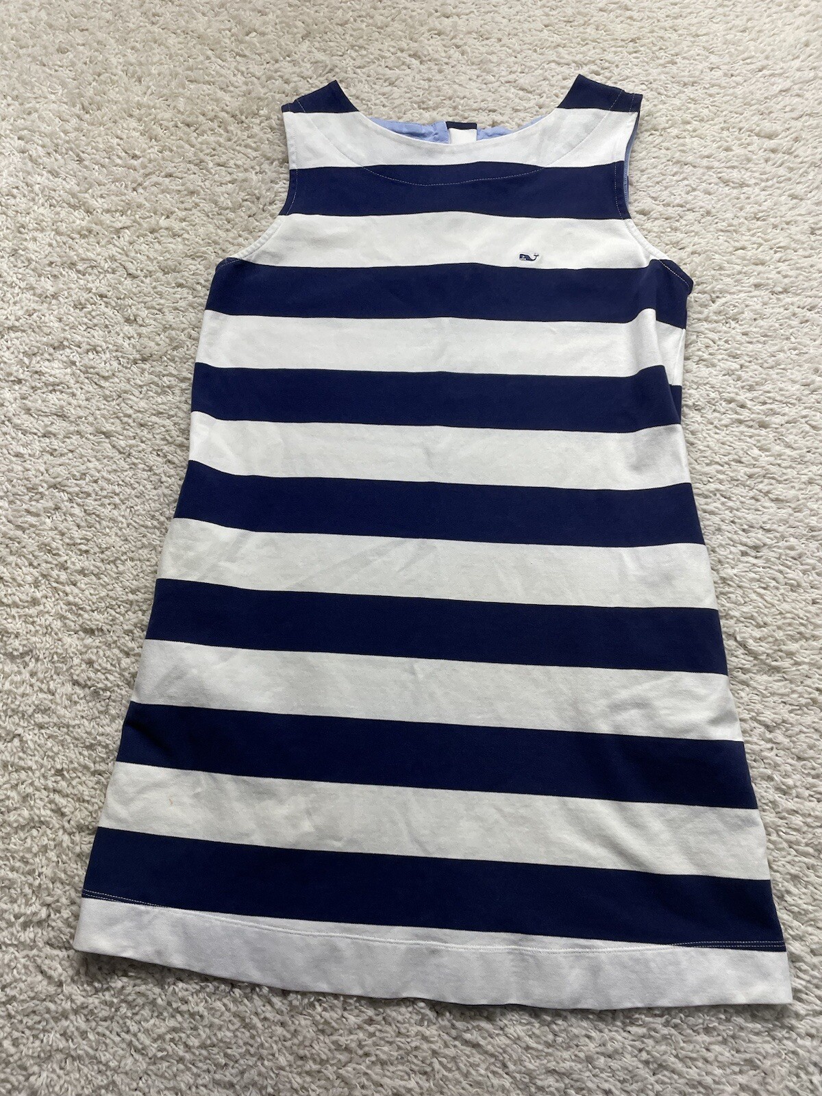 Vineyard Vines Target Womens Shift Dress Medium Navy White Striped Nautical Mini