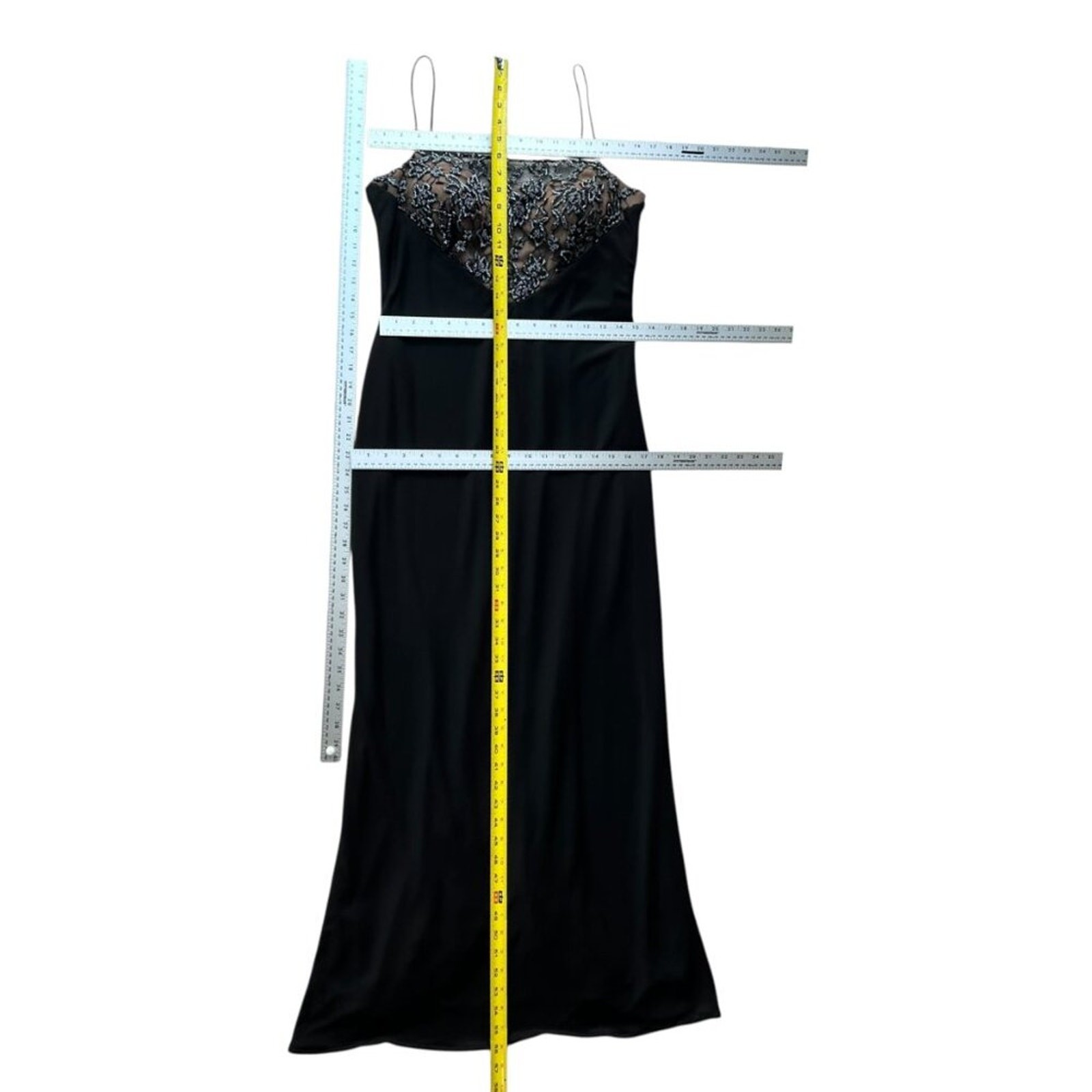 Vintage Black Formal Dress Medium Y2K Gown Hoco Long Cruise Wedding Bridesmaid