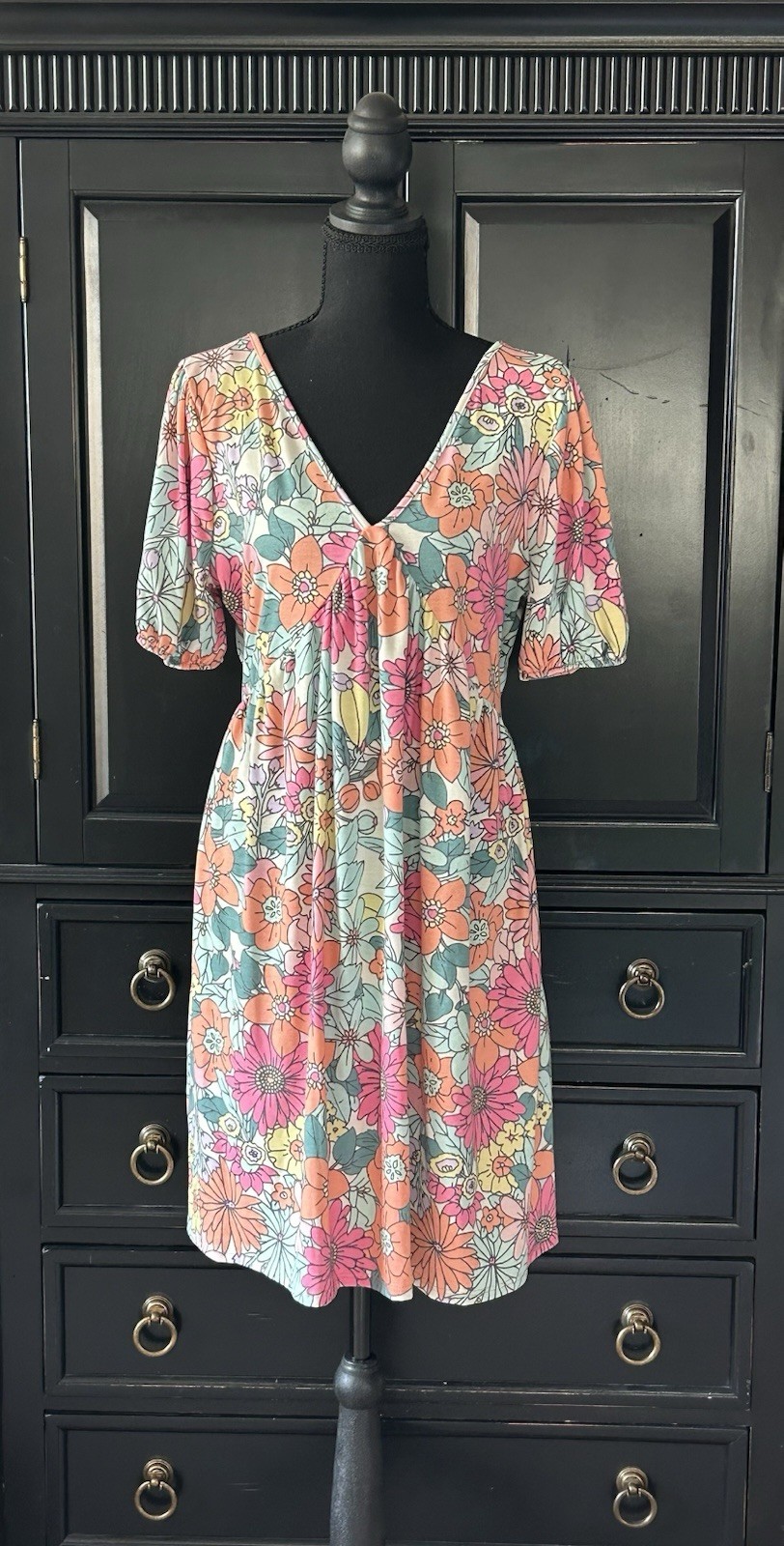 First ❤️ Love By Lovelyn All Good Vibes Floral Dress Size M