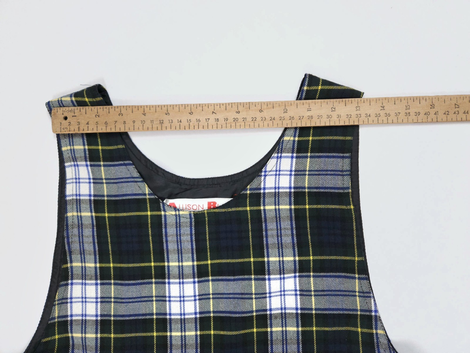 Allison Blair Green White Tartan Plaid Jumper Midi Dress Women’s Medium