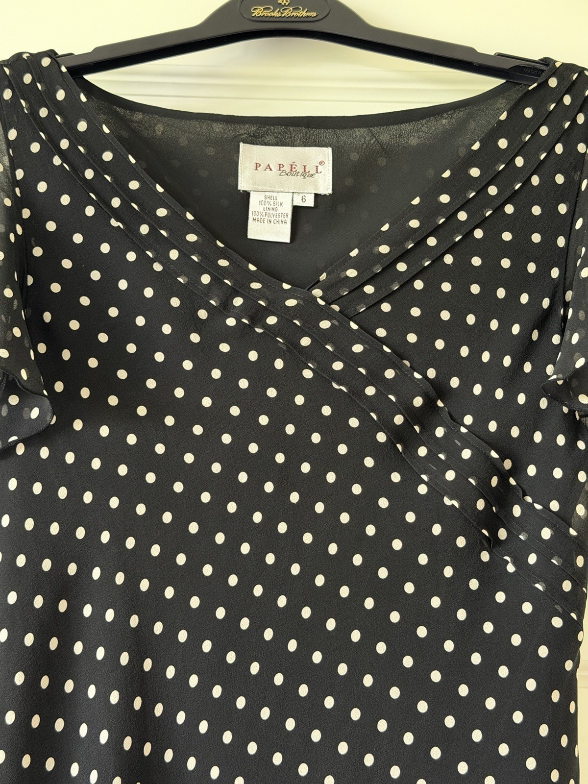 Papell Botique new without tags black color 100% silk dress Size US- 6