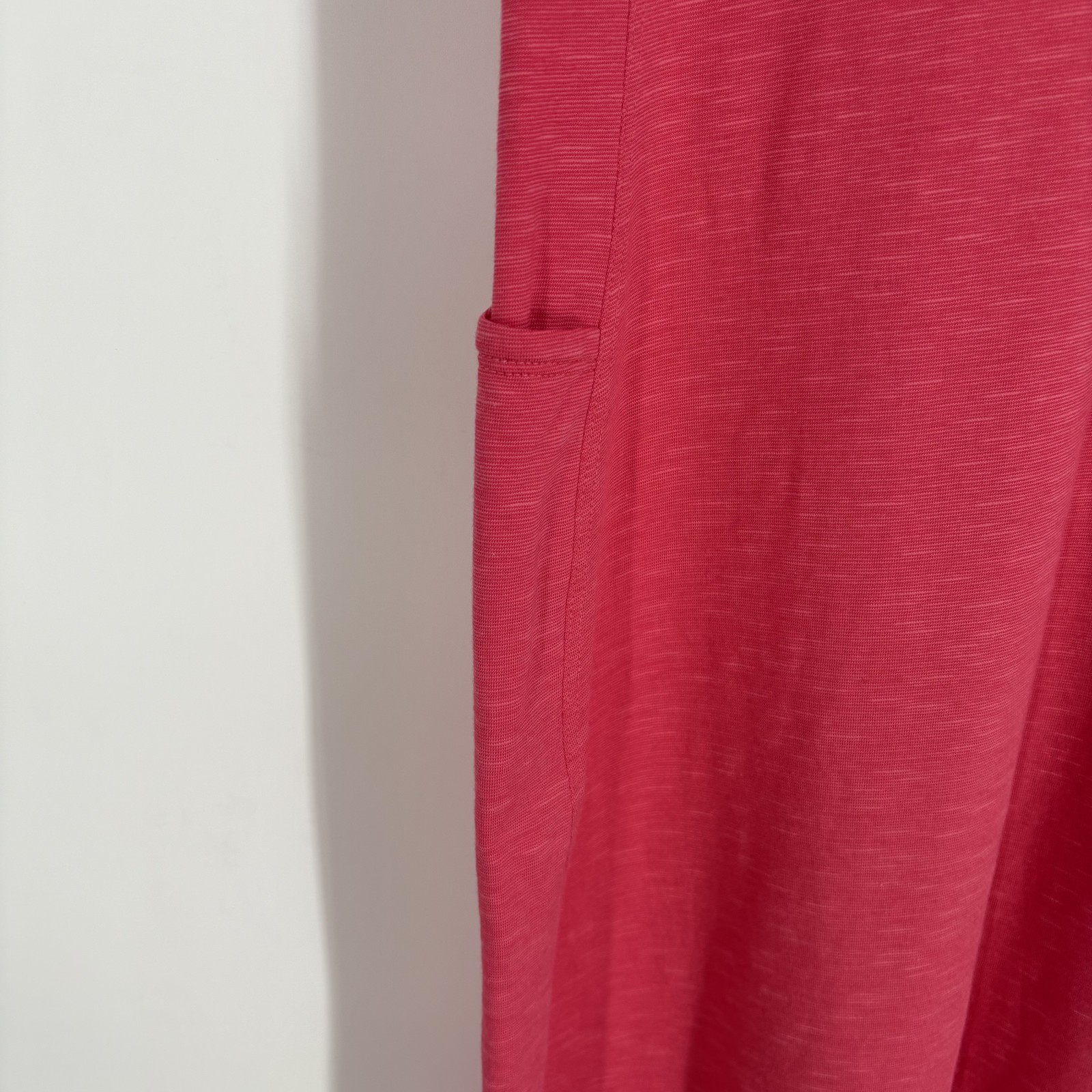 Toad&Co Dress Womens Small Pink Short Sleeve V Neck Organic Cotton Tencel Pocket