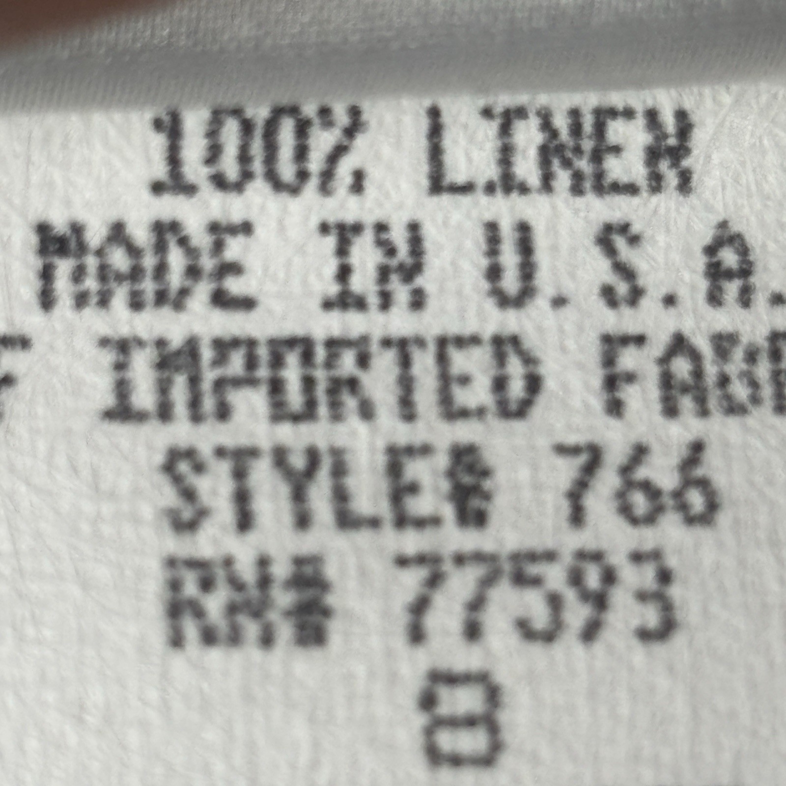 MATCH 100% Linen Gingham Dress Womens 8 Blue White Sleeveless Shift Made USA