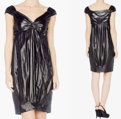 $250 Authentic Rare MISS SIXTY Women’s Black Diamond Pleated Bubble Dress