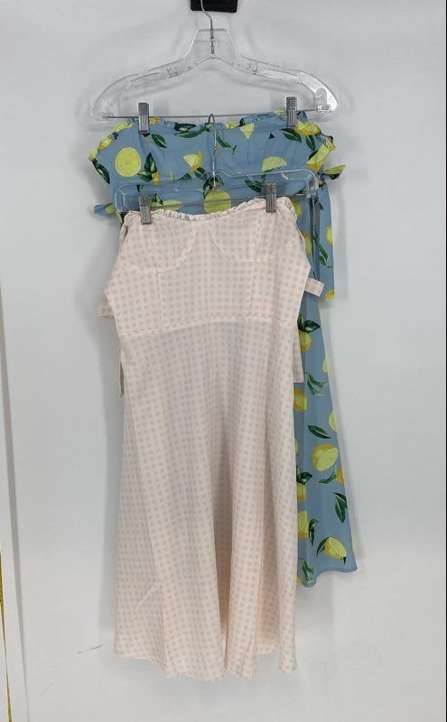 Juicy Couture Womens Blue Pink Sleeveless Fit & Flare Dress Size Medium Lot Of 2