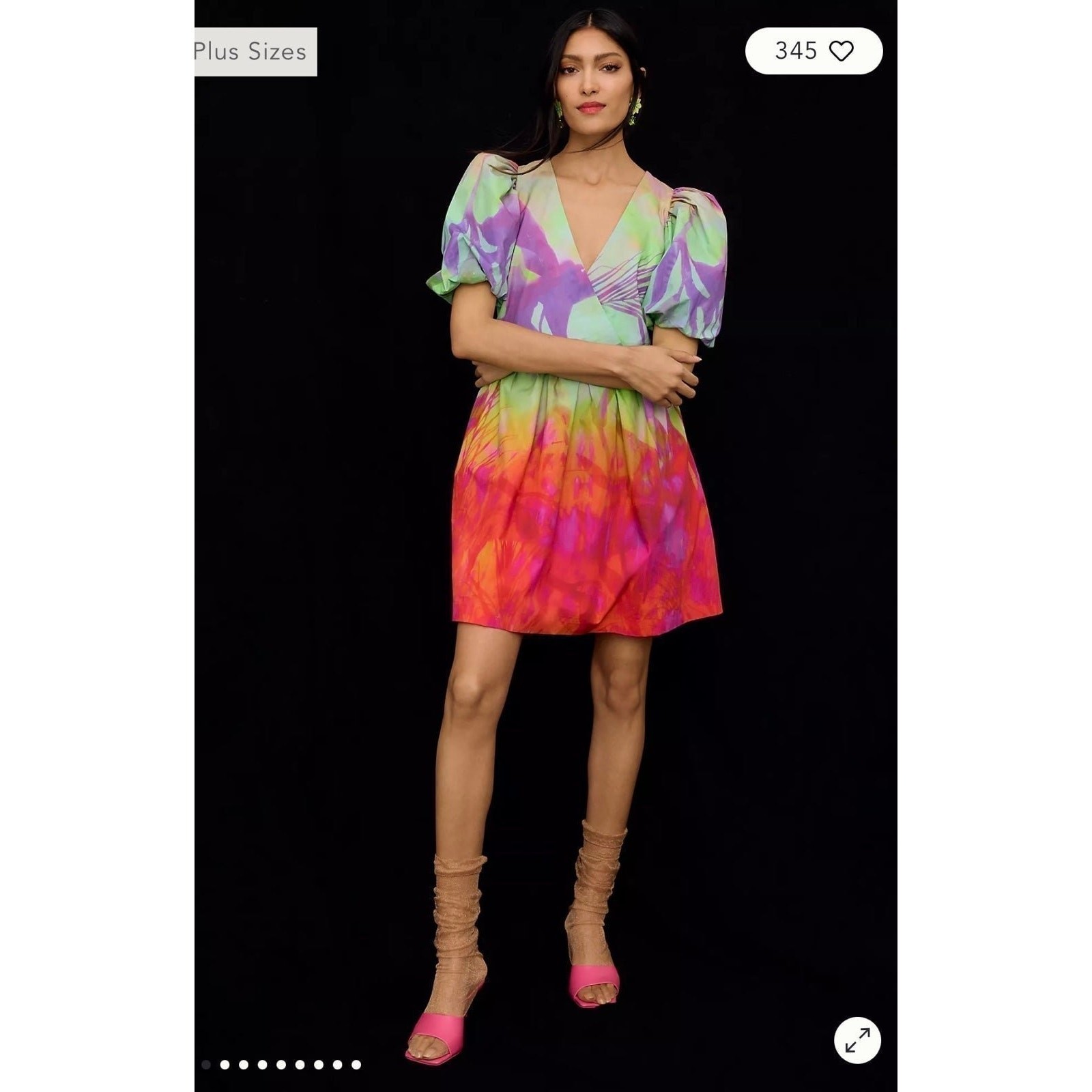 NWT❤️Plenty by Tracy Reese Puff-Sleeve Surplice Dress szS