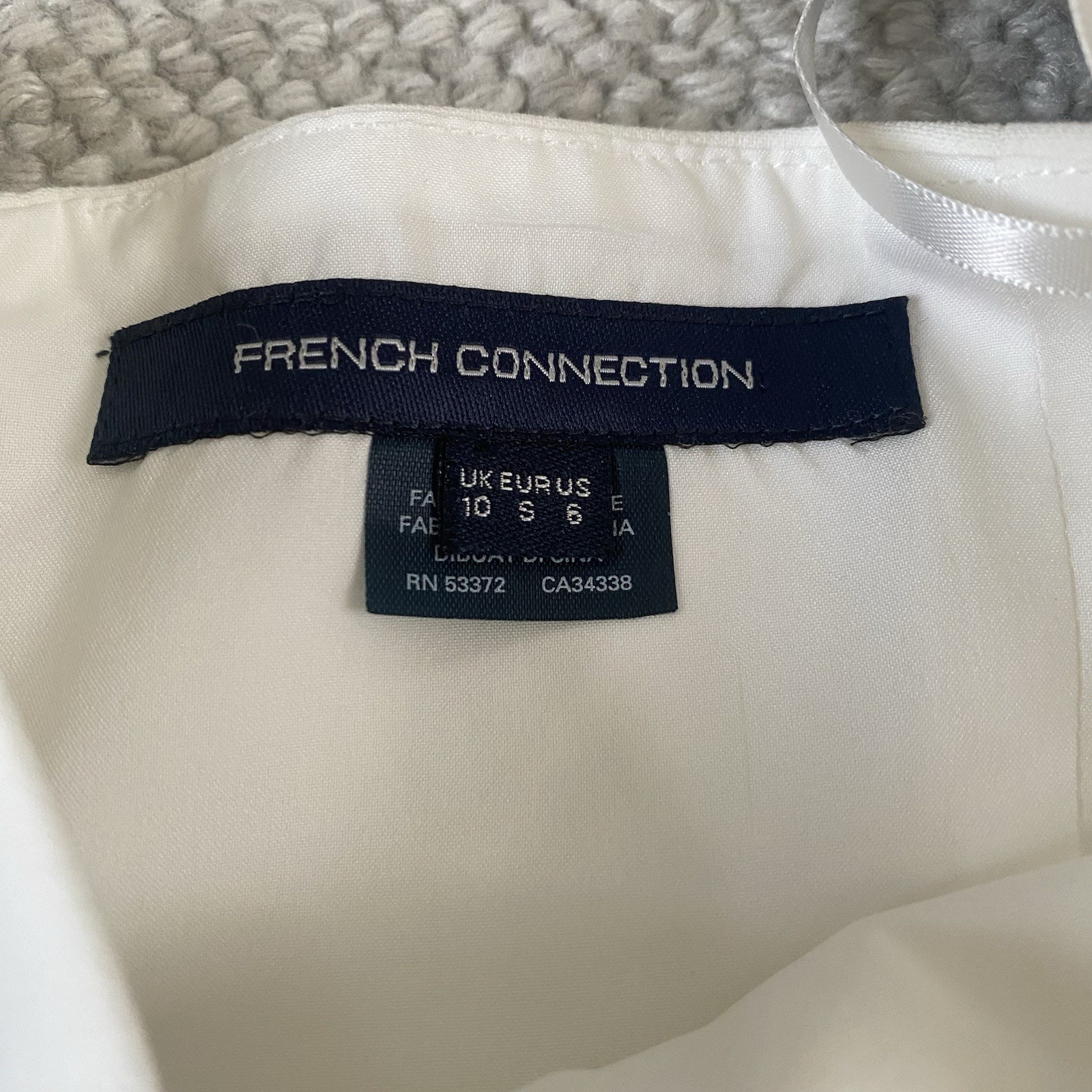 French Connection White One Shoulder Mini Dress Size 6 NWT Bridal Wedding $158