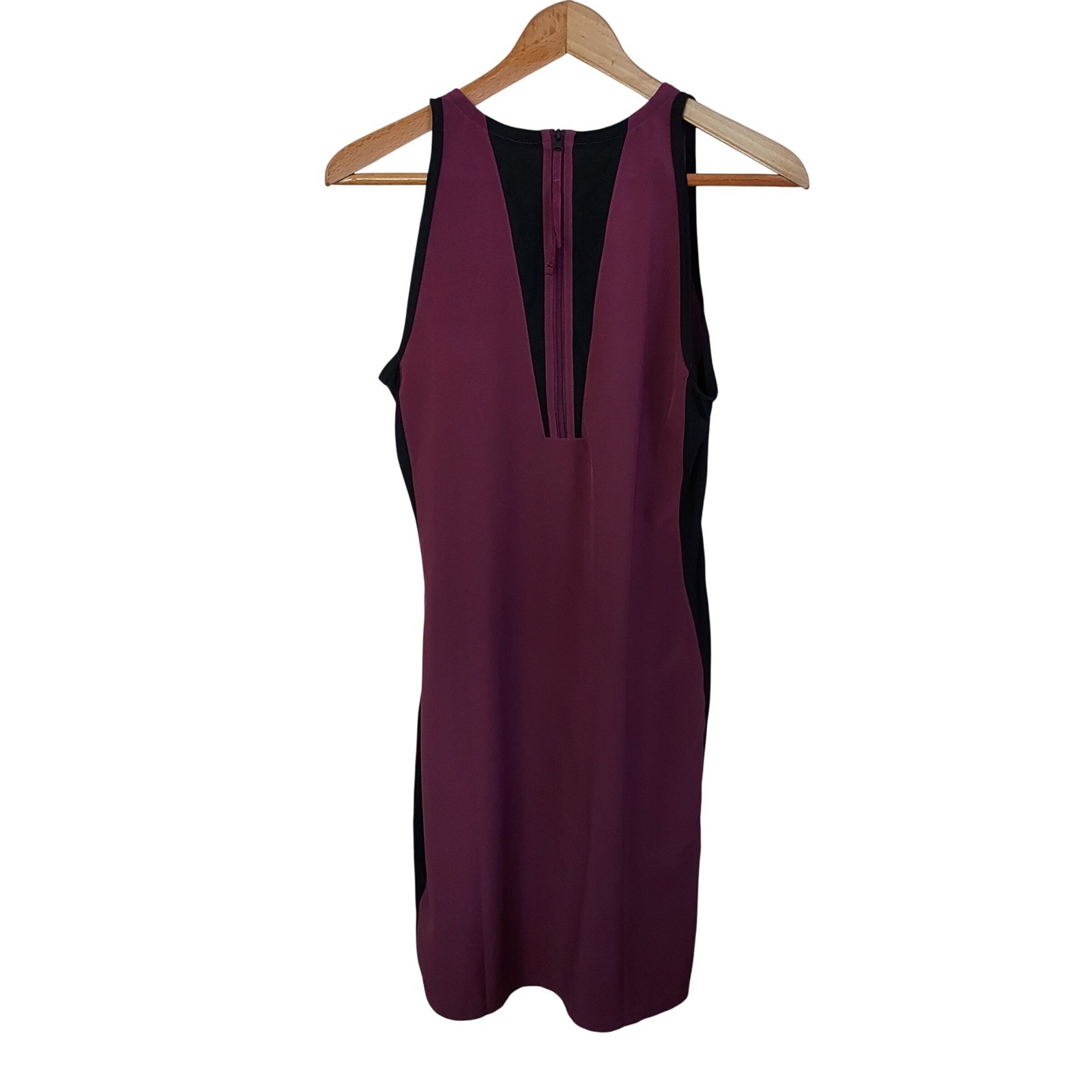 Smartwool Active Merino Wool Blend Colorblock Shift Dress Berry Purple Black M