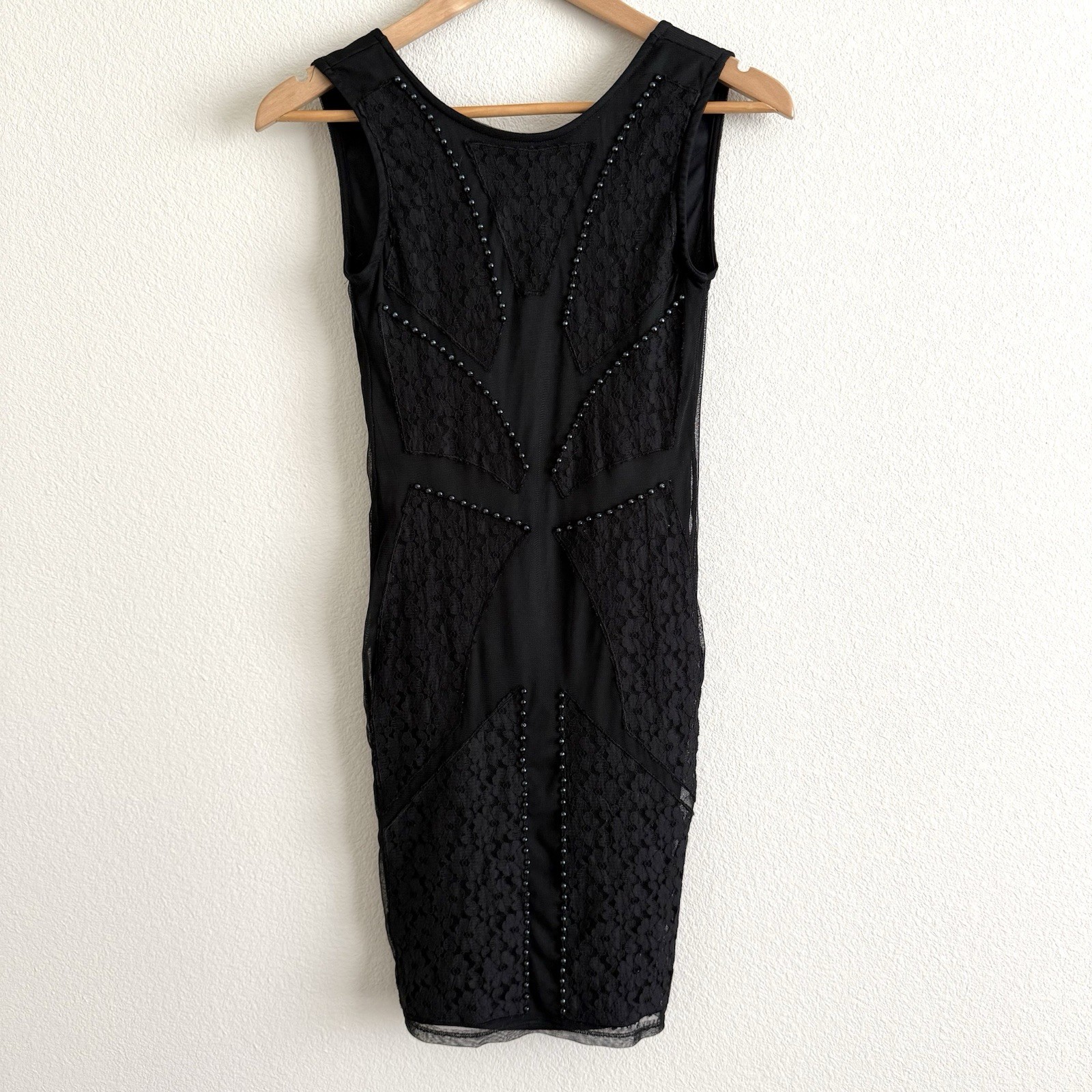 Zara Black Lace Backless Mini Dress Womens Medium Whimsigoth Dark Fairy Grunge