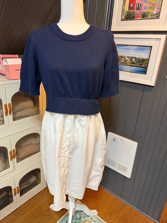 Women’s Preppy Shirt Dress Perfect for any Occasion – Size Large