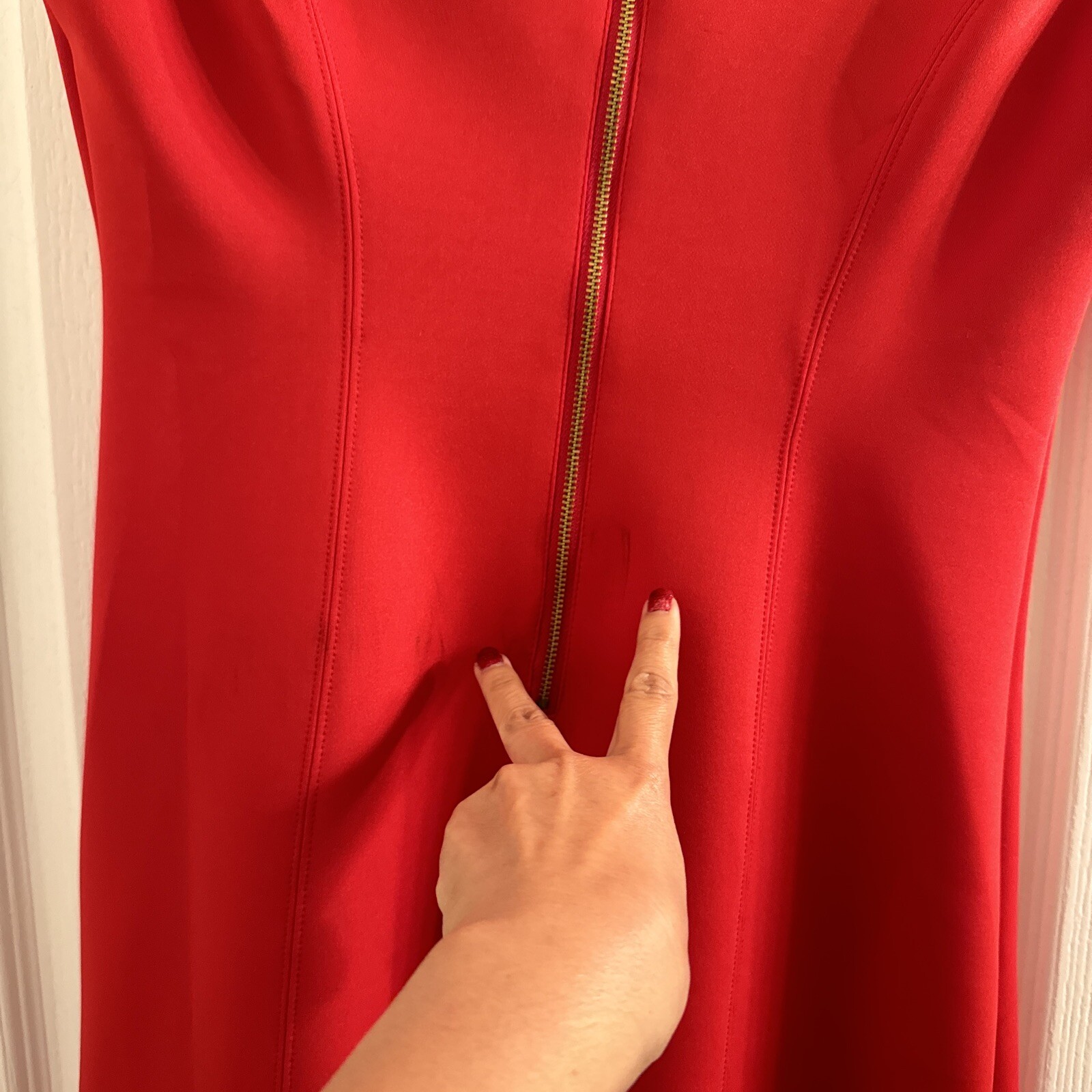 Spense New Red Lacquer Dress Cap Sleeve NWT $72 E15 Size 8