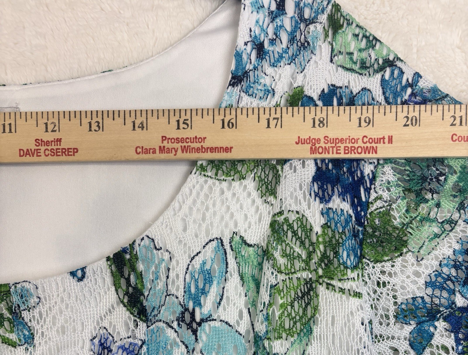 Avenue Floral Lined Midi Crochet Spring Summer Dress Plus SZ 26-28 Ex Condition