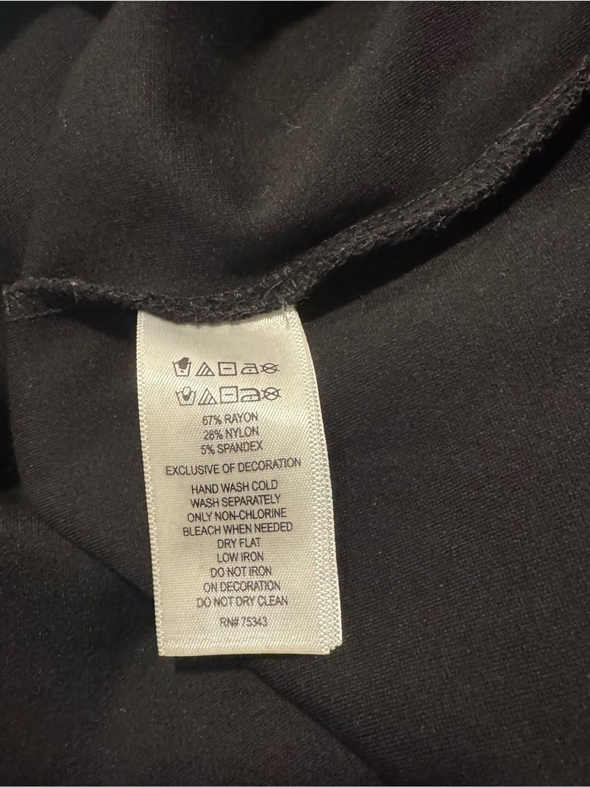 Adrienne Vittadini Black Dress with Silver Gem Trim