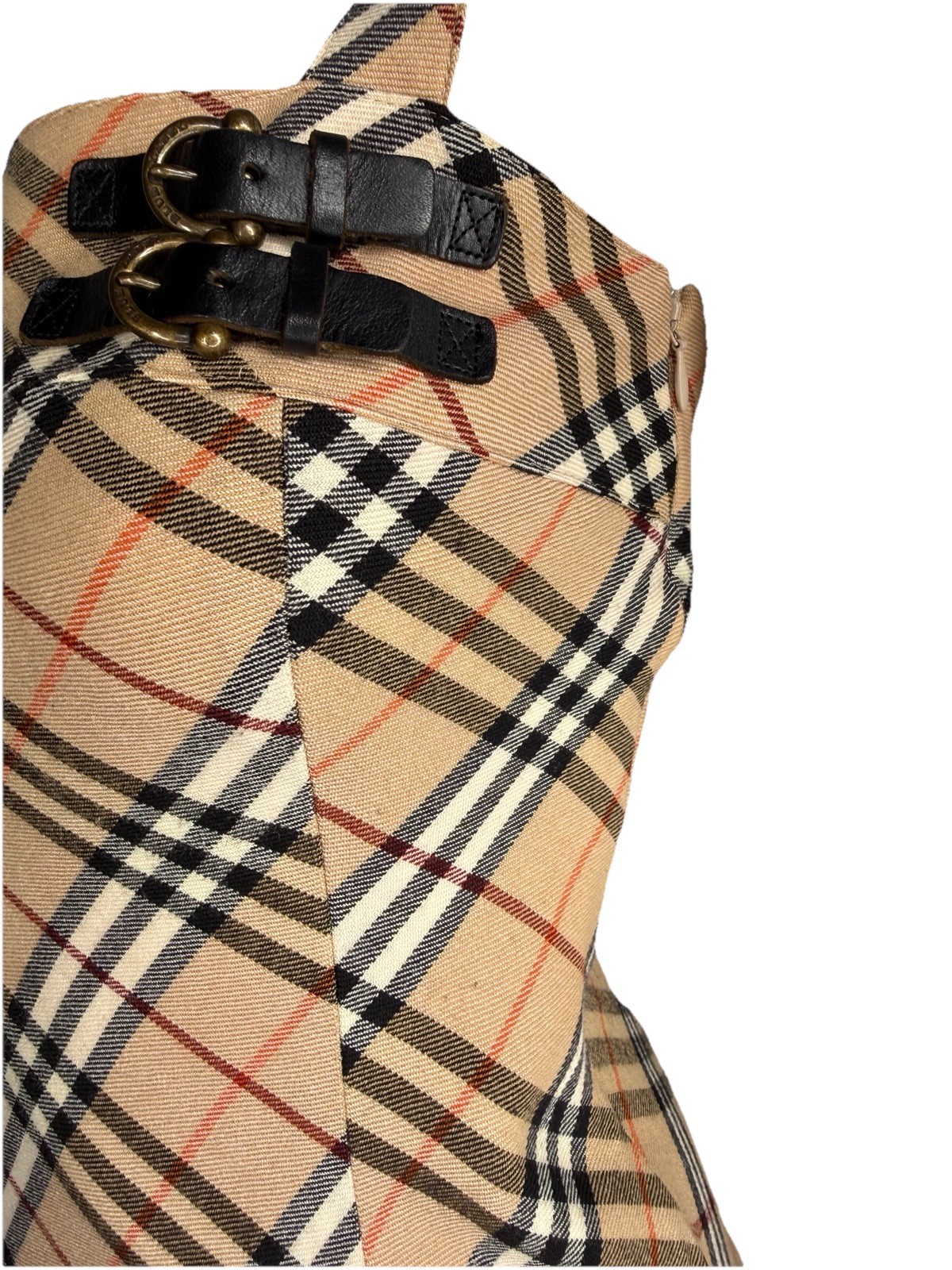 Burberry Blue Label Nova Check Mini Dress + Buckle Size 36 Japan Exclusive Y2K