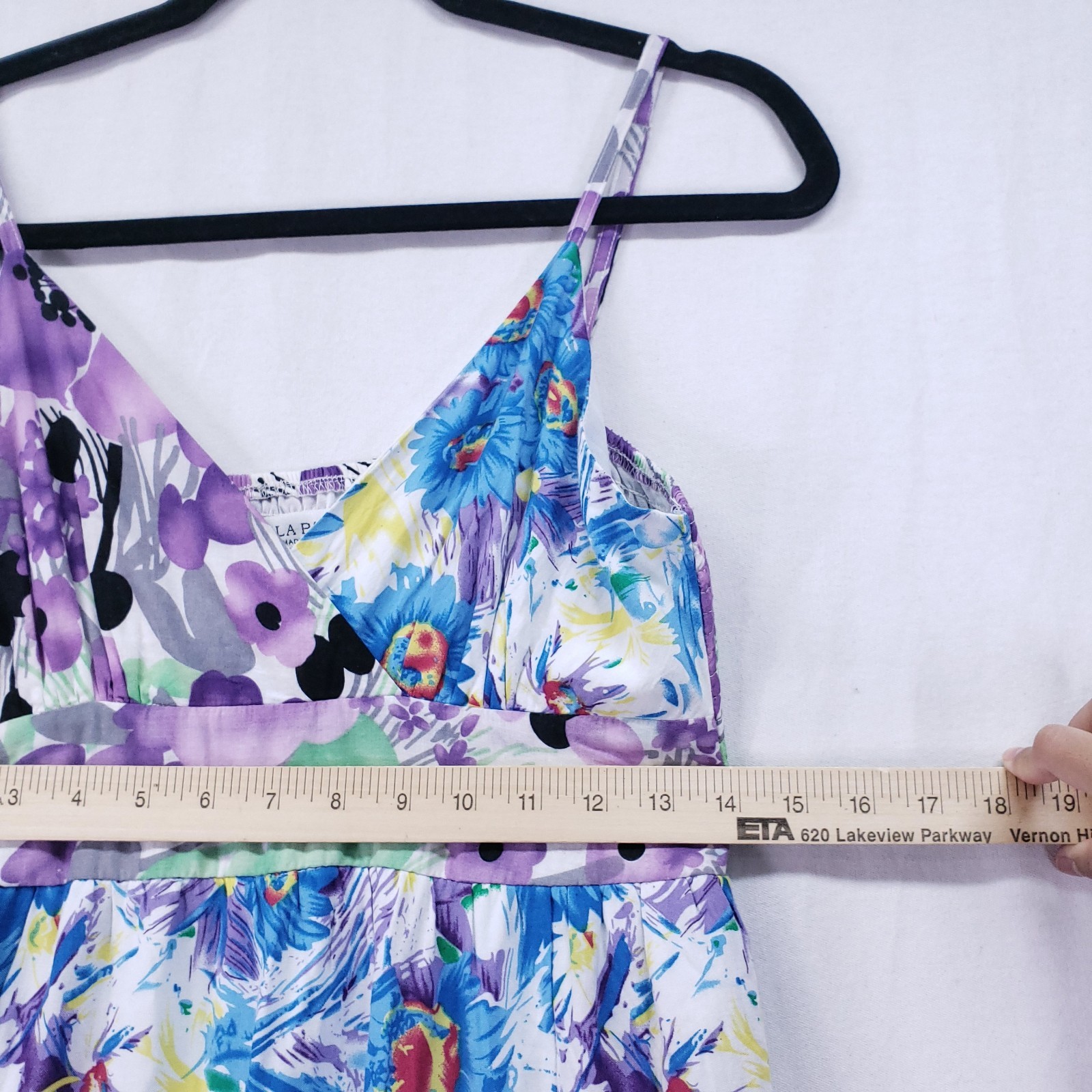 Flora Paris Design Made In French A Line Dress Size Small Floral Multicolor