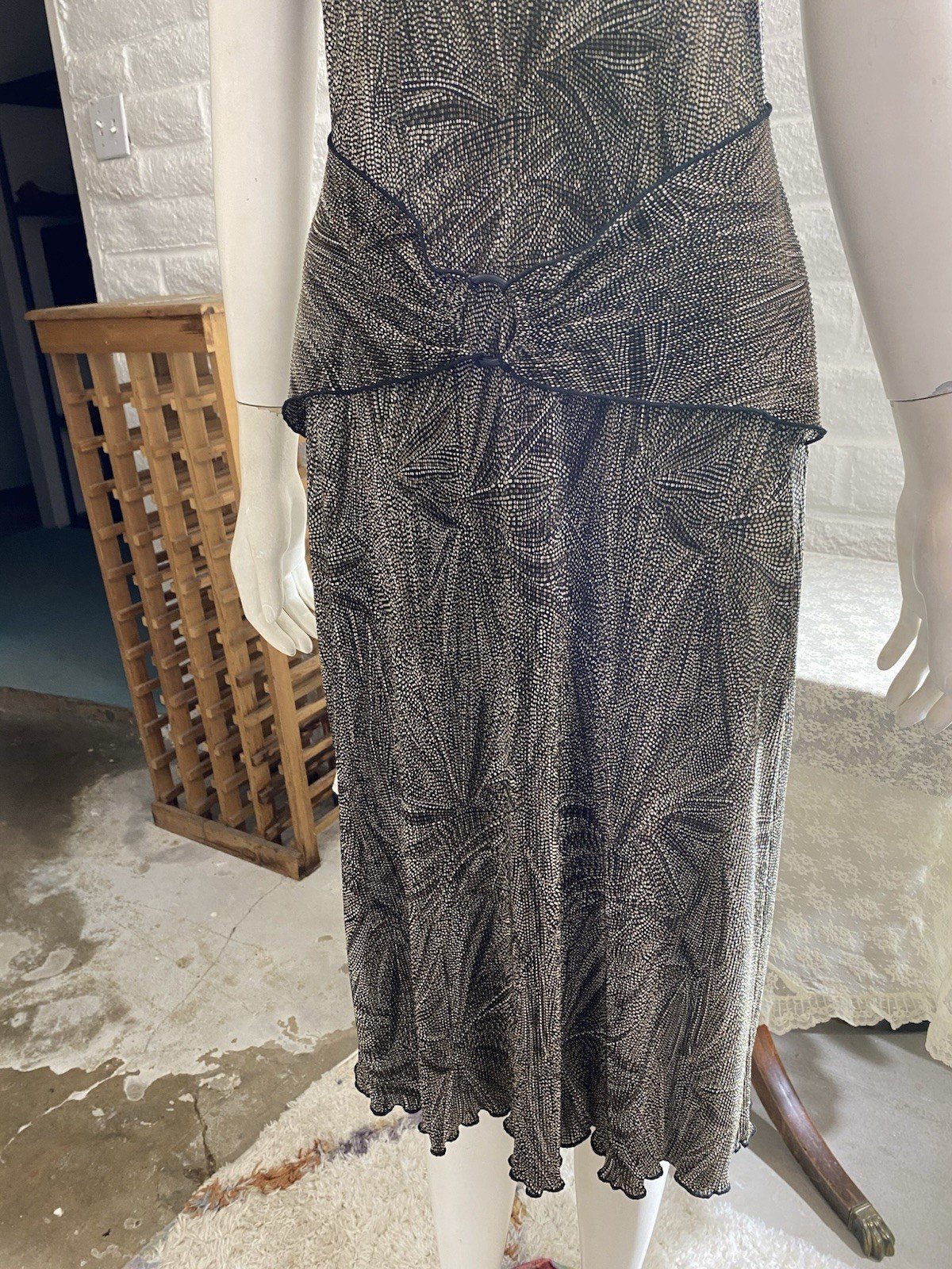 Connected Dress Size 8 NWOT Textured Polyester Sheath W/Mock Belt Sharp