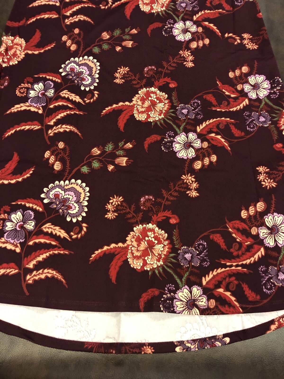 Lularoe Maria Dress 🦄 Burgundy Damask Floral Maxi Long Medium 10/12 8/10 New ❤️