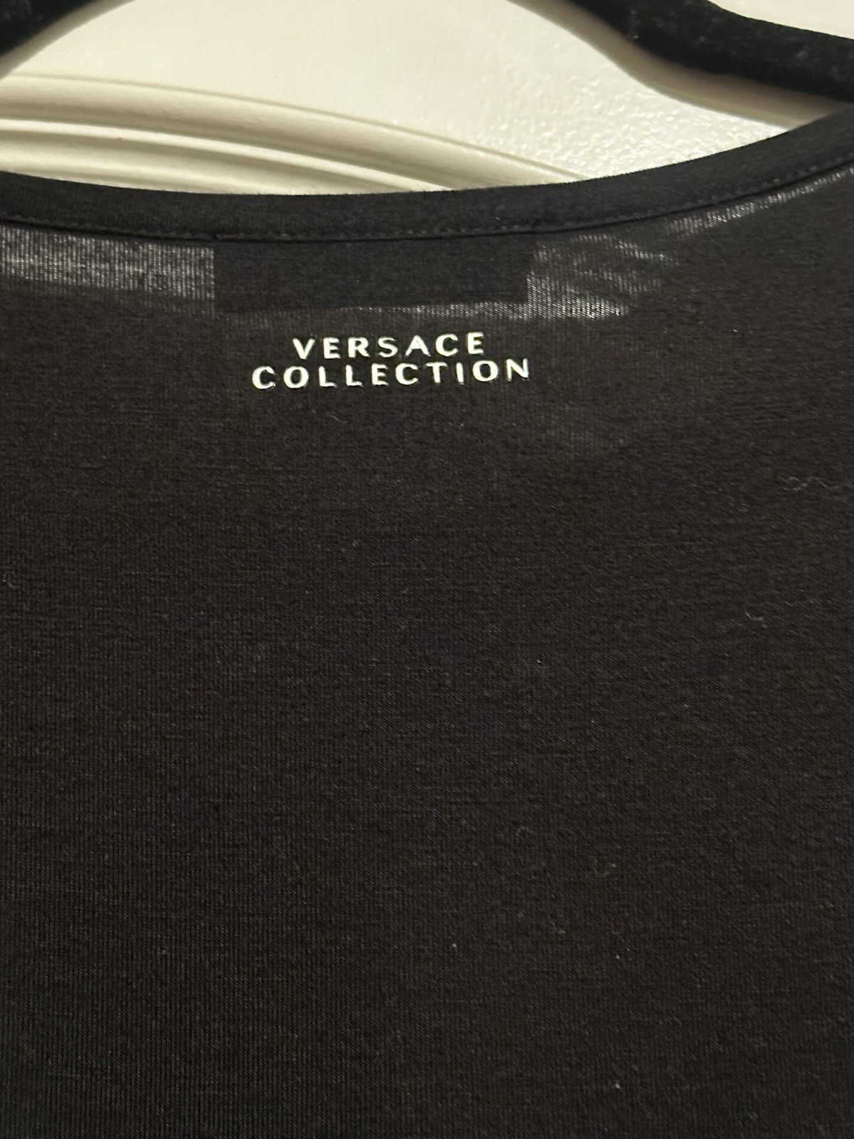 Versace Collection Black Medusa Head Graphic Short Sleeve Mini T-Shirt Dress 42