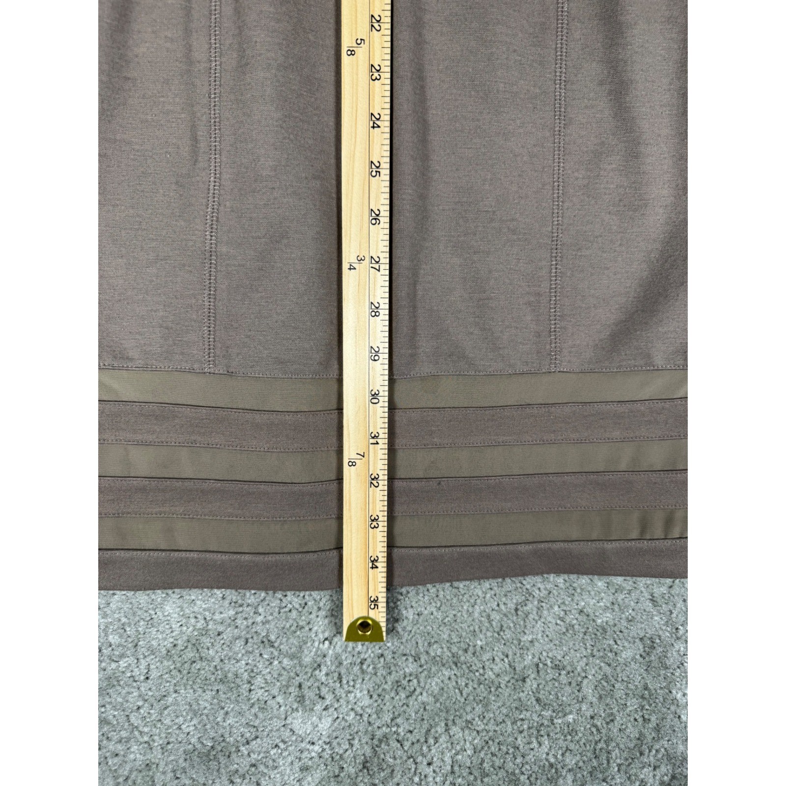 BCBGeneration Taupe Brown Sleeveless Sheath Dress Pockets Size 6