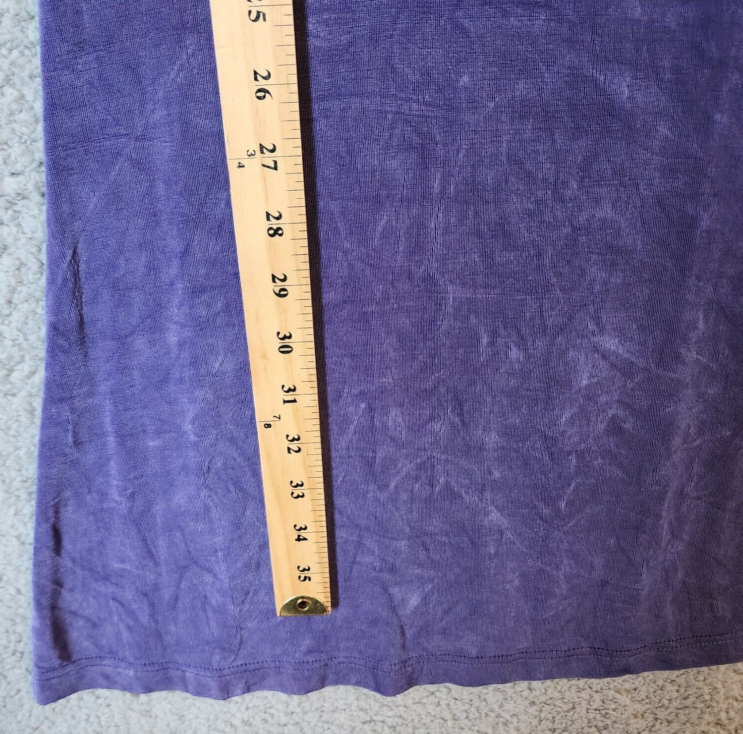 Picadilly Fashions Sleeveless Scoop Neck Dress Slinky Travelers Knit Purple Sz L