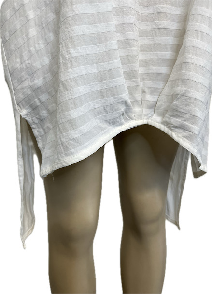 Gershon BRAM Rachine Midi Asymettrical Relaxd Shift Semi-Sheer Dress size XL NWT