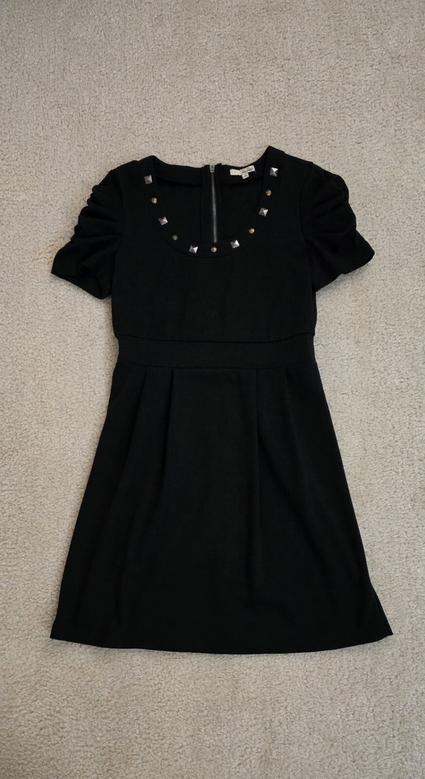 Be Bop Fun Black Dress W/Stud Embellishm Size M