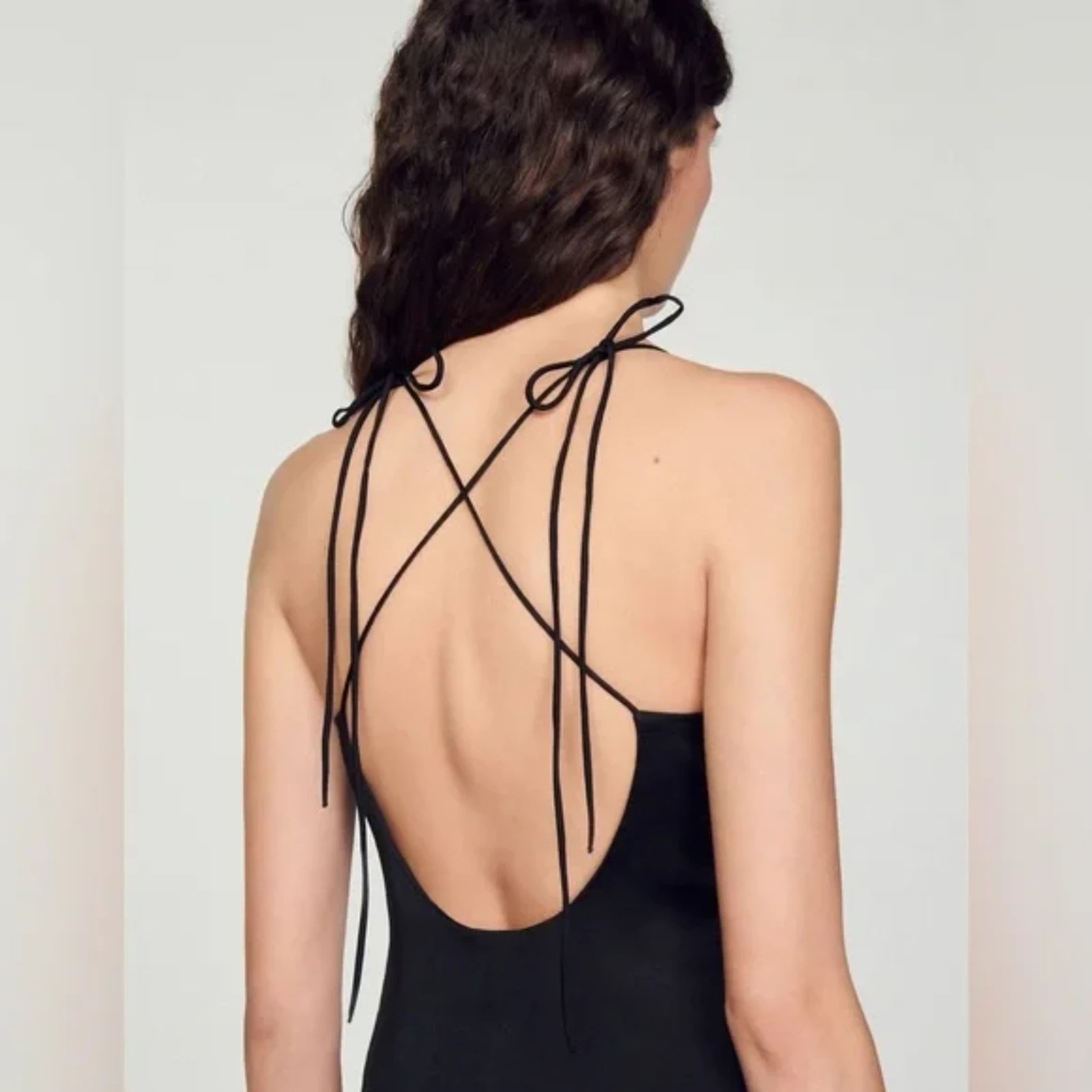 Jason Wu Black Ruched Satin Midi Slip Dress Large Ruched Front Cocktail