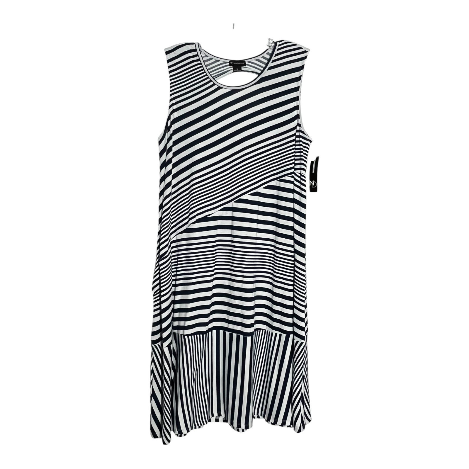 New Directions Women’s Striped Sleeveless Dress Casual Midi Medium Size M NWT