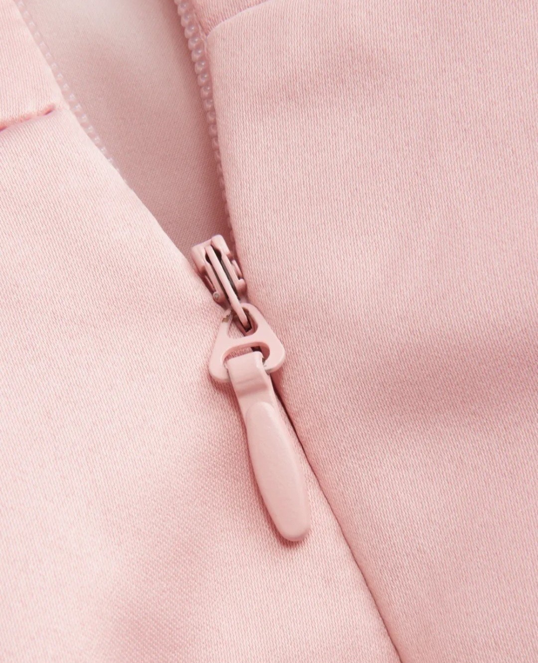 Pink Satin Sweetheart Neck Spaghetti Strap A-Line Midi Dress Womens Size M Zip