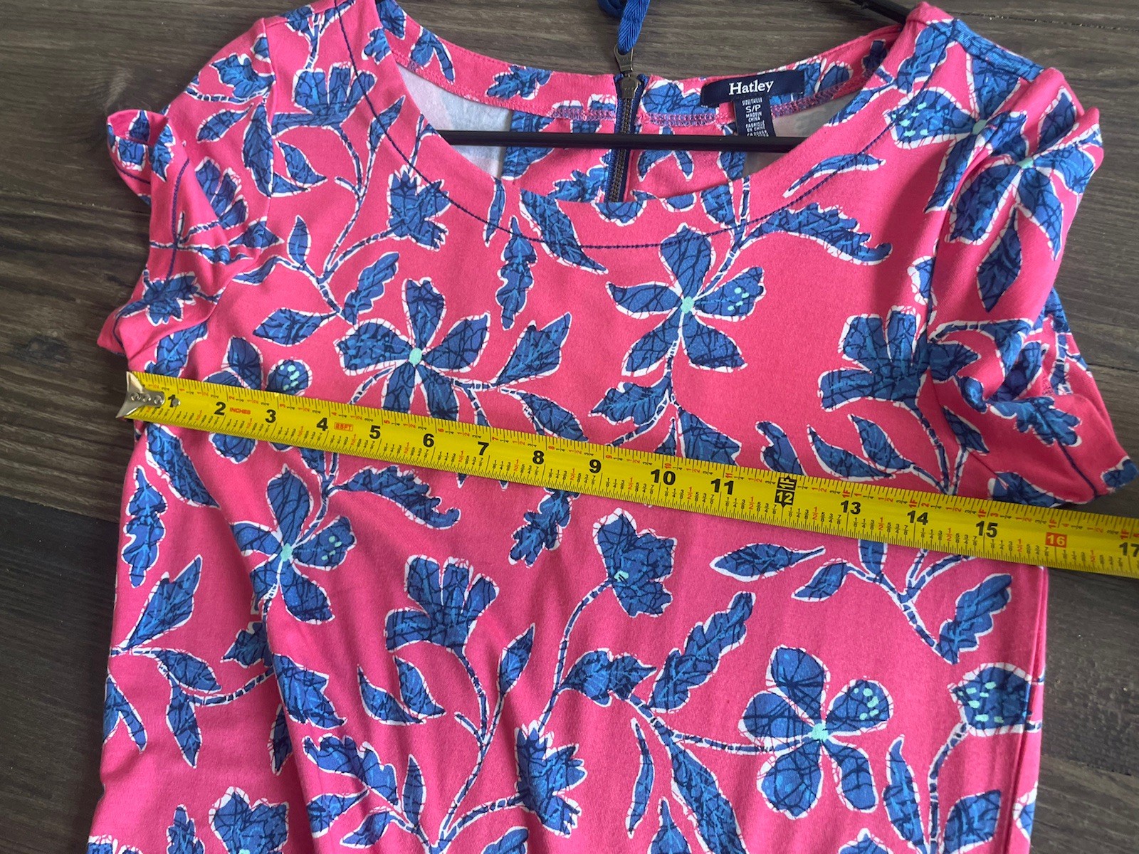 Hatley Dress Size Small Floral Knee Length Pink Blue Women Excellent